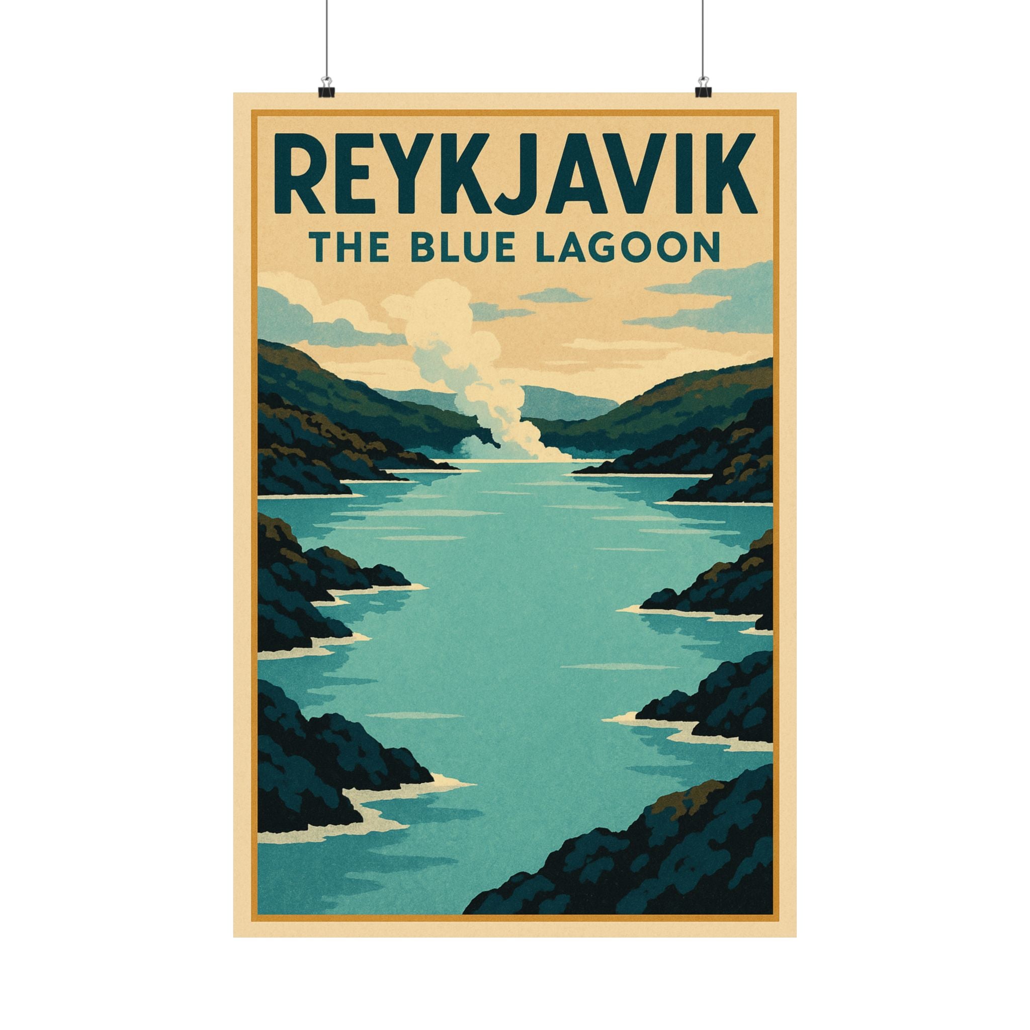 Cityscape Print - Reykjavik Blue Lagoon