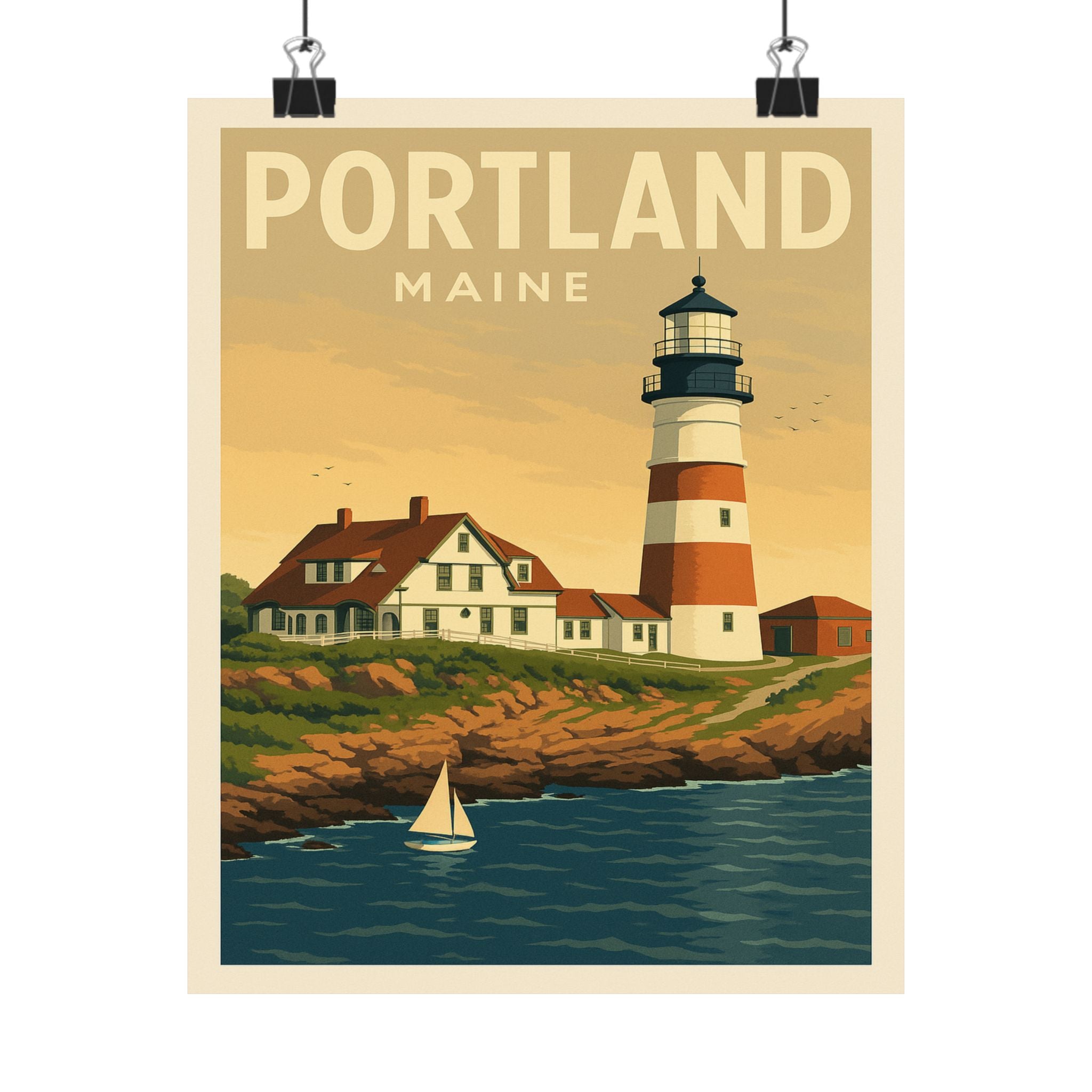 Cityscape Print - Portland Maine