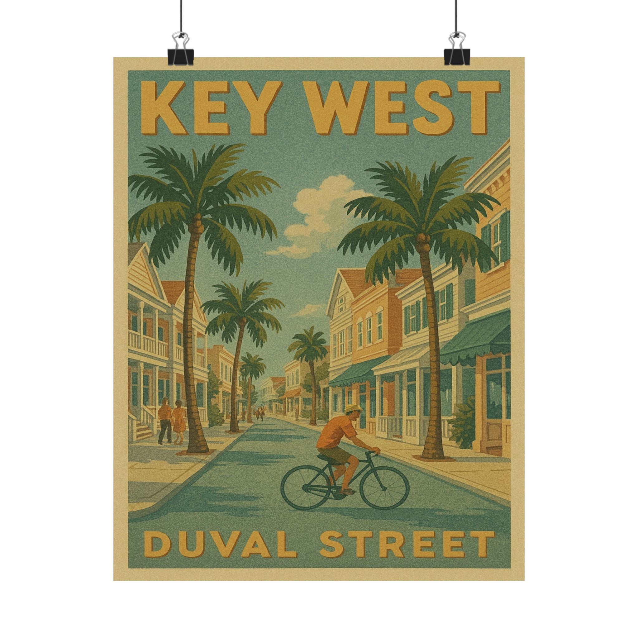 Cityscape Print - Key West Duval Street