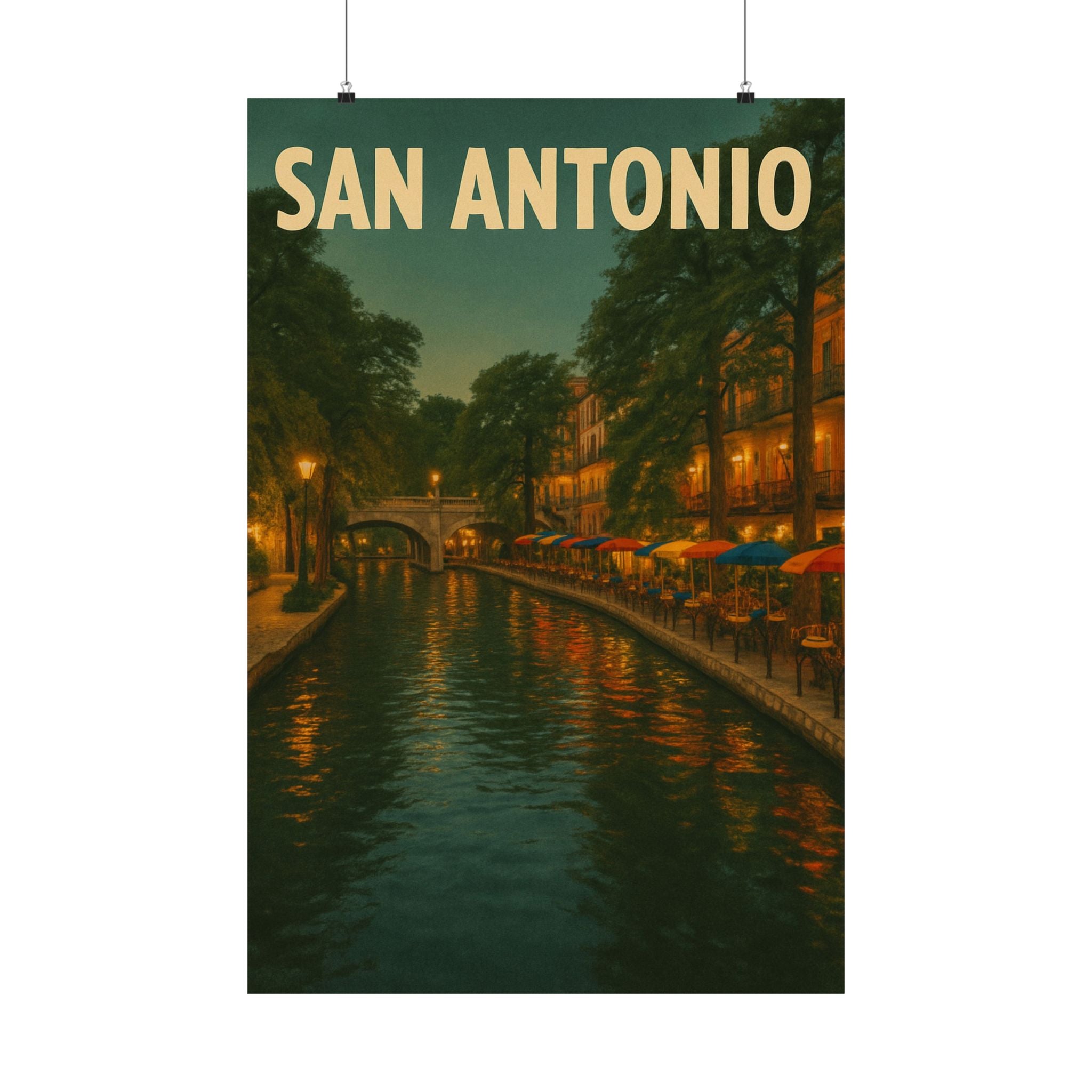 Cityscape Print - San Antonio Riverwalk