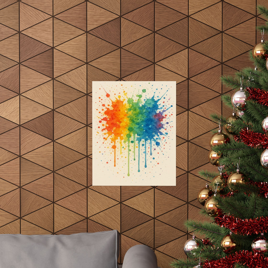 Abstract Print - Rainbow Splatter 1