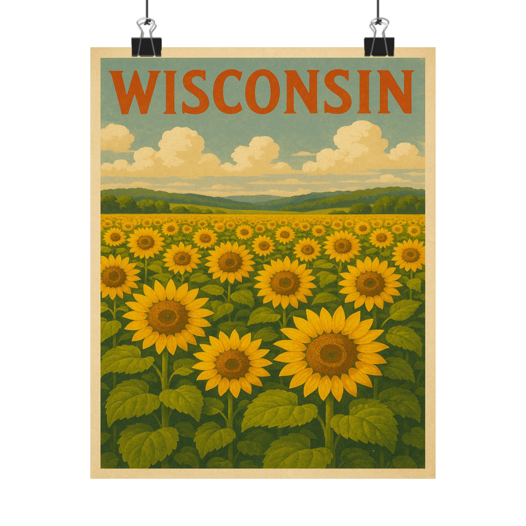 Cityscape Print - Wisconsin Sunflowers