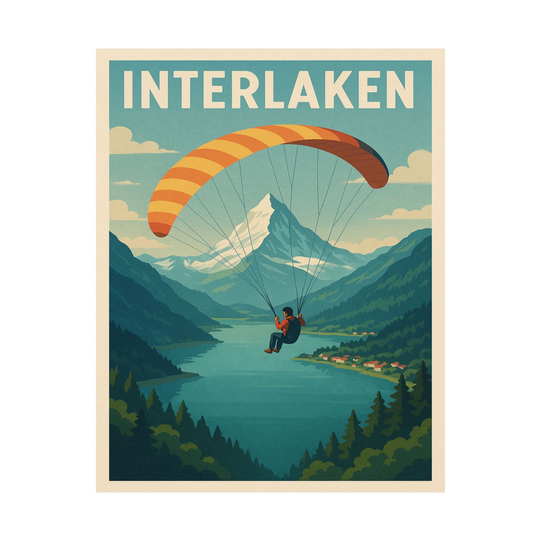 Cityscape Print - Interlaken Switzerland