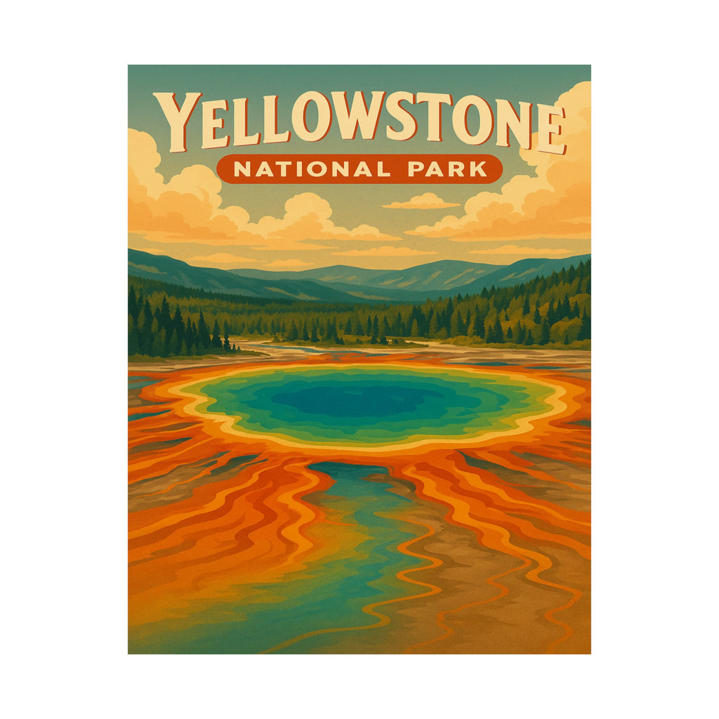 Vertical Print - Yellowstone National Park - Prismatic Lake