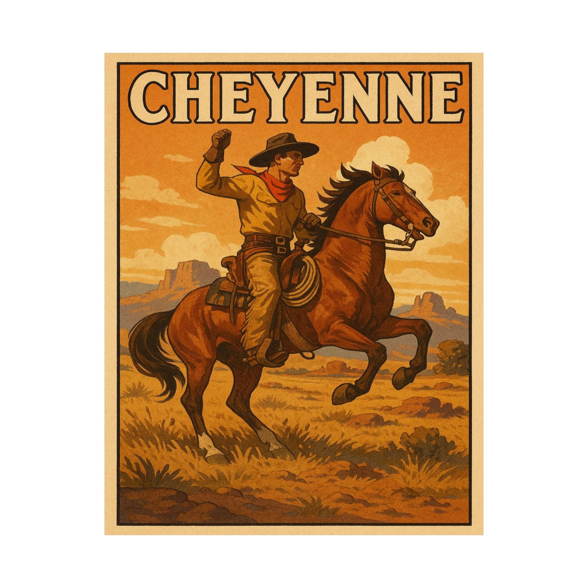 Cityscape Print - Cheyenne