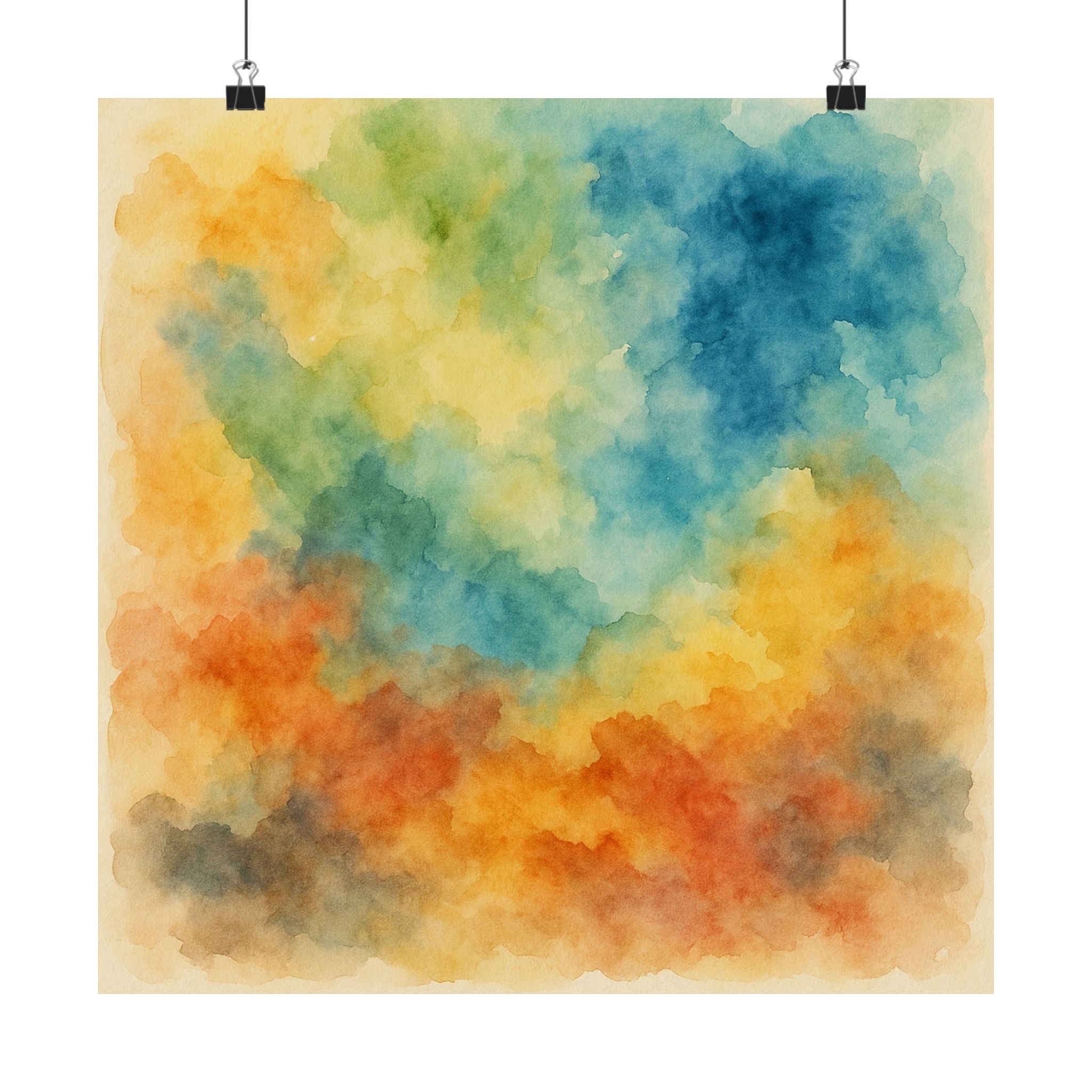 Abstract Print - Colorful Watercolor