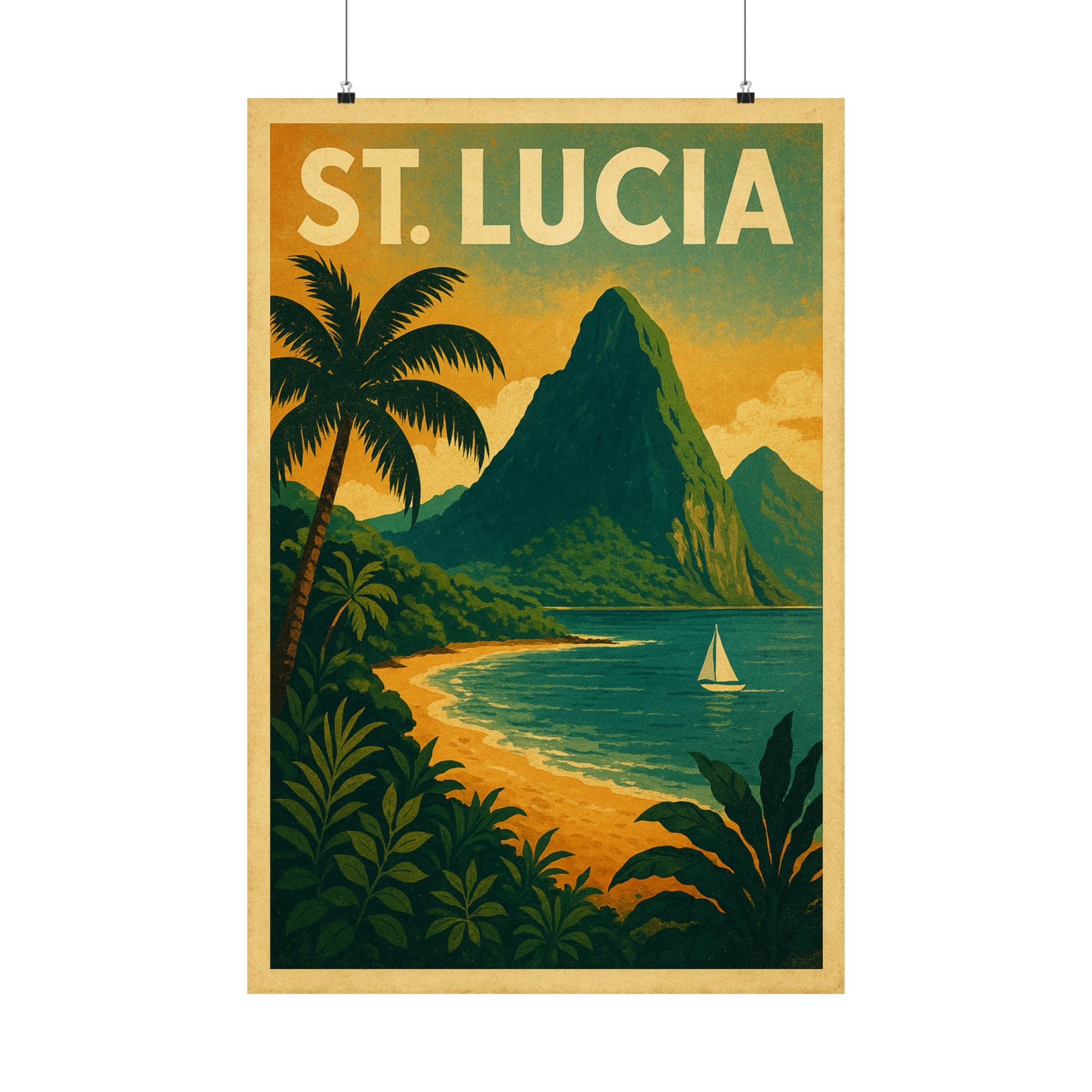 Cityscape Print - St. Lucia