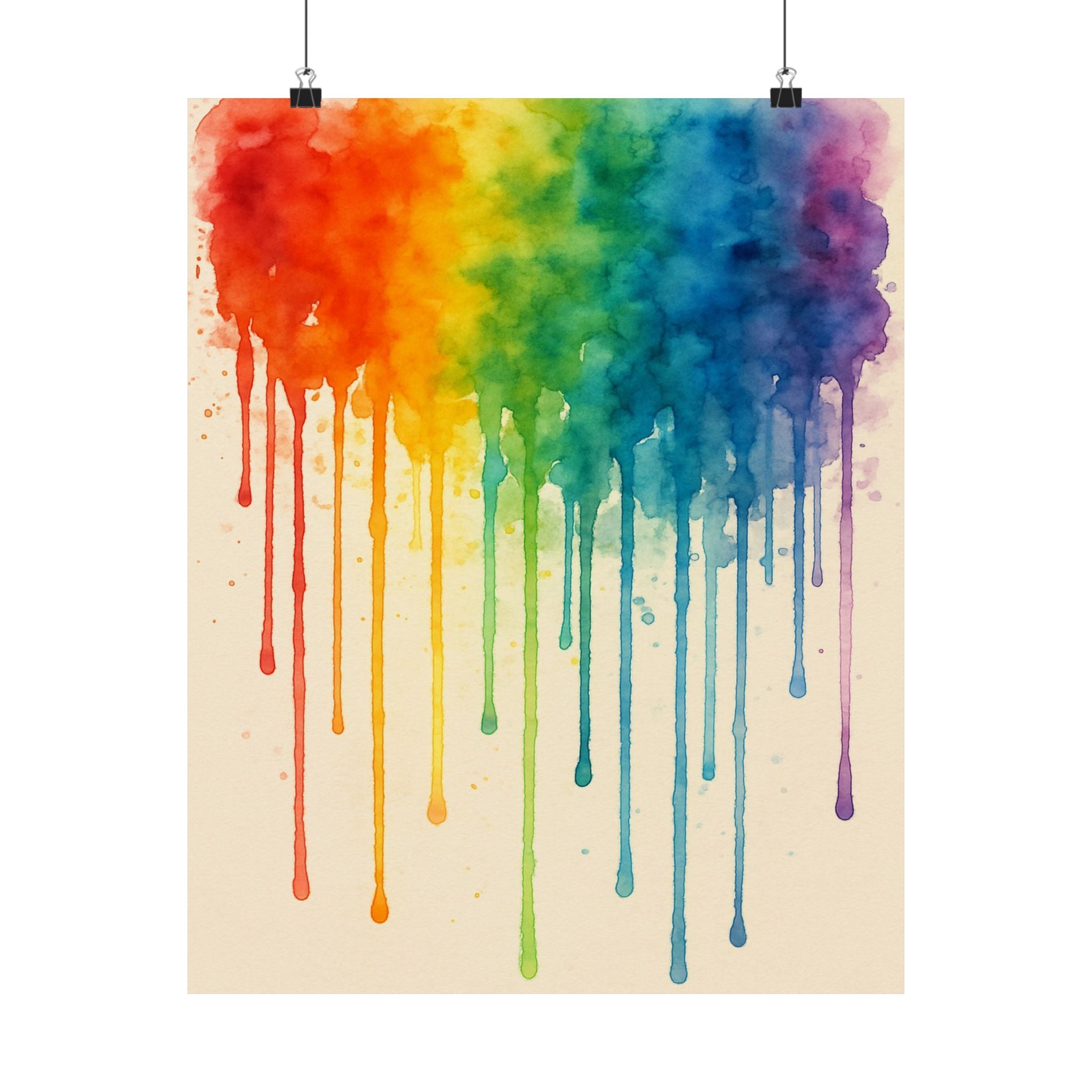 Abstract Print - Rainbow Drip 3