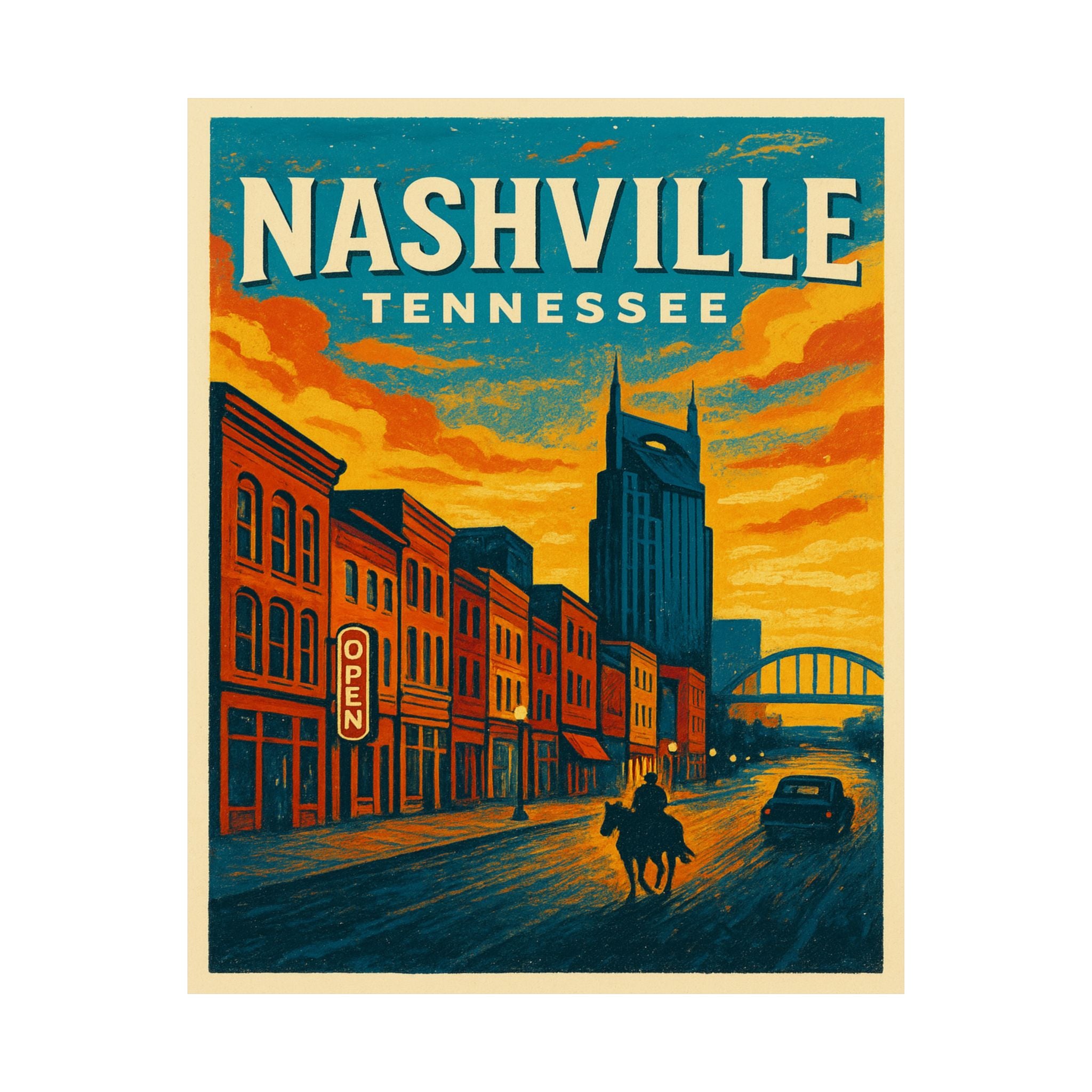 Cityscape Print - Nashville