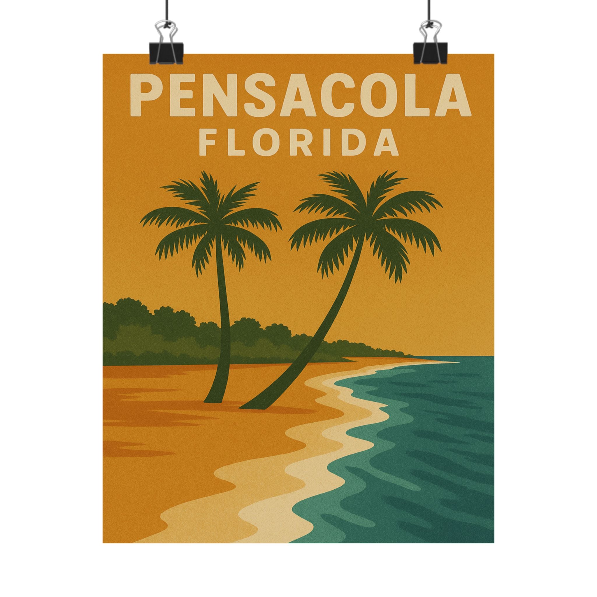 Cityscape Print - Pensacola Florida