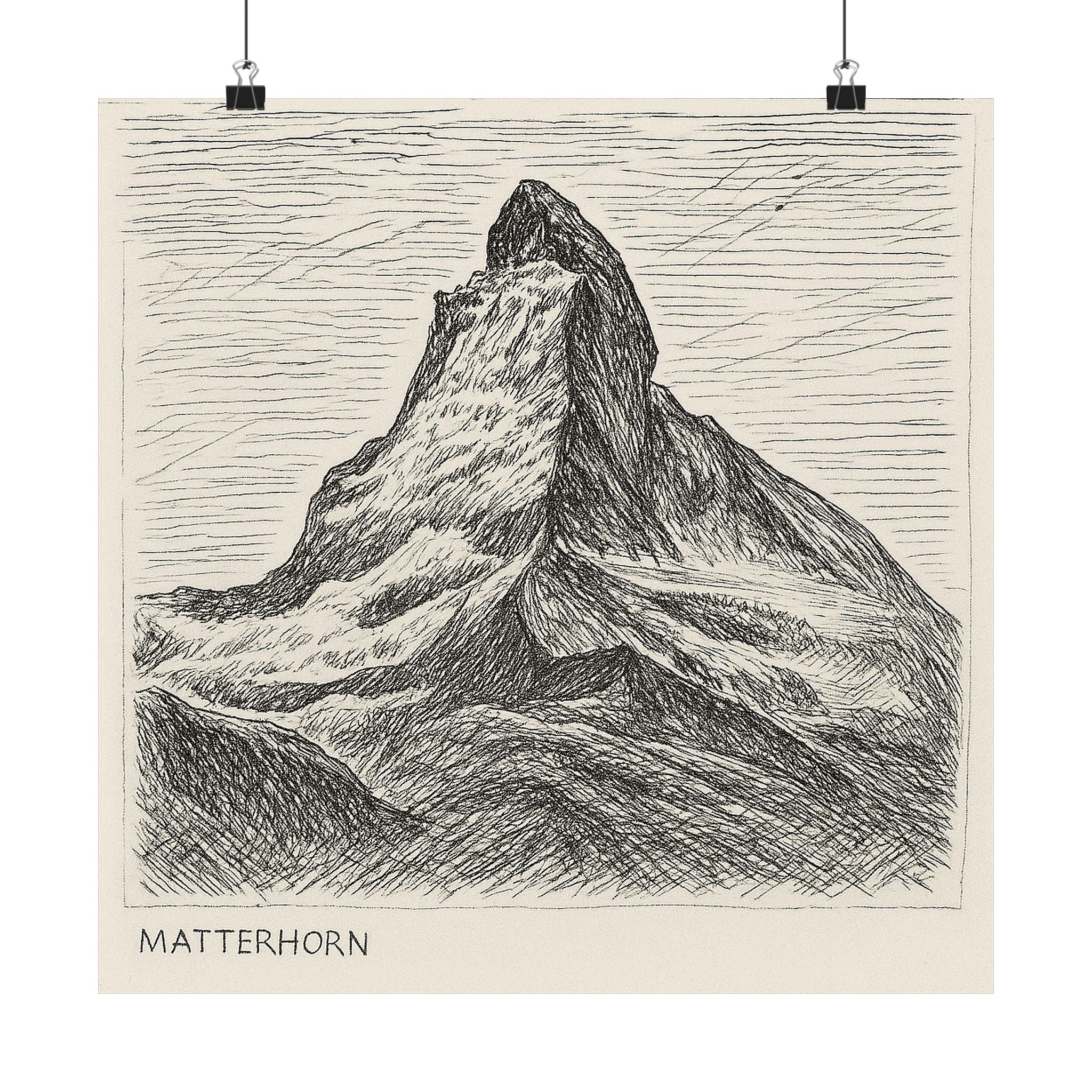 Nature Print - Matterhorn Sketch