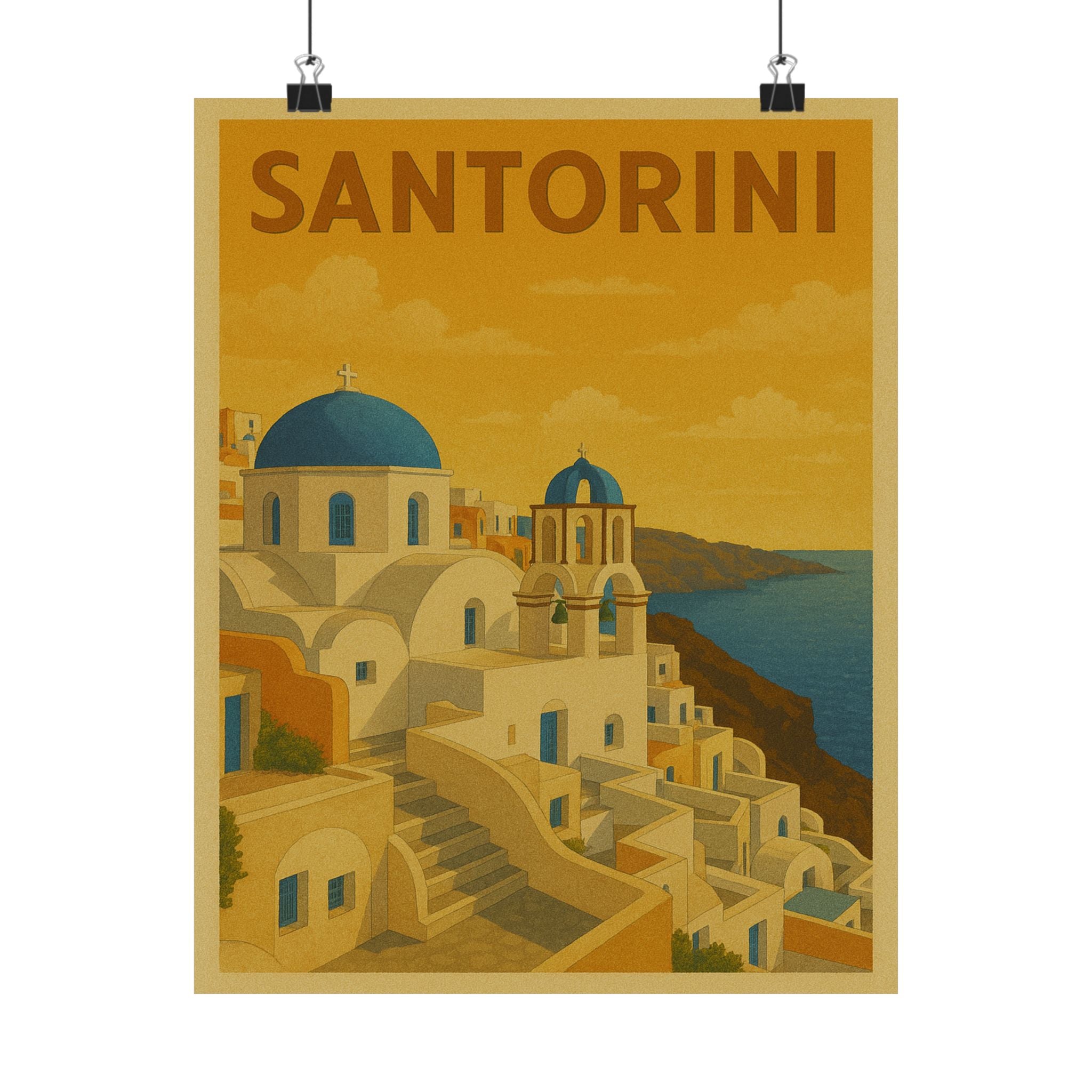 Cityscape Print - Santorini