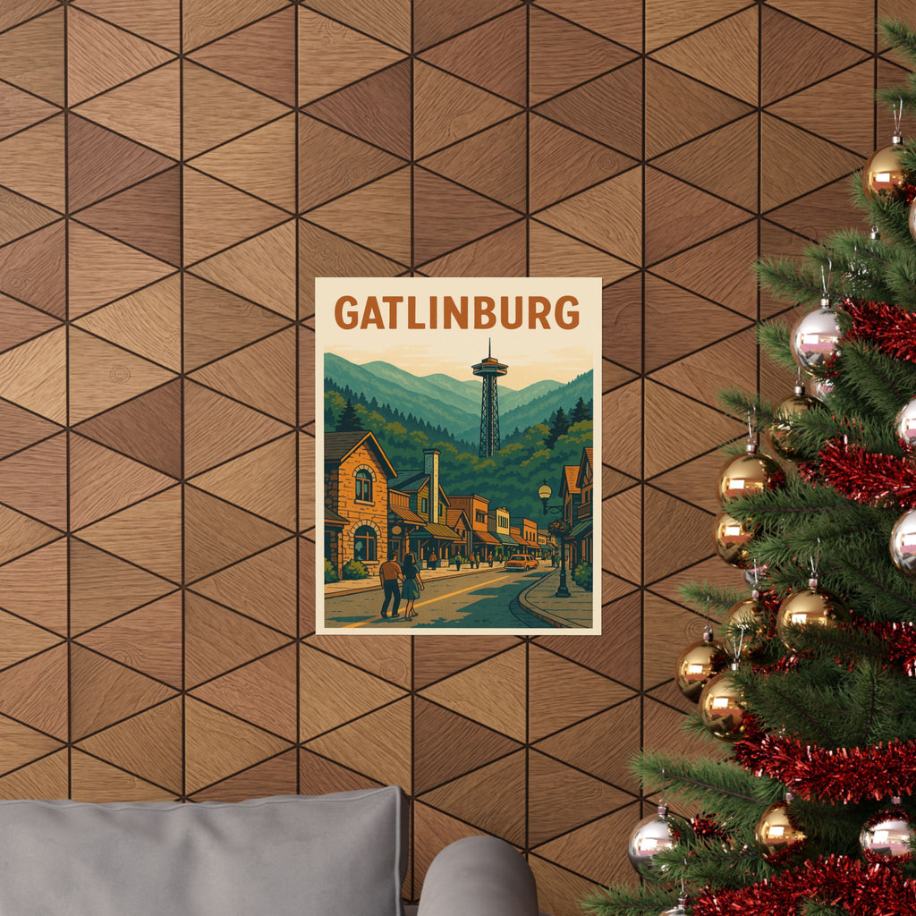 Cityscape Print - Gatlinburg Tennessee
