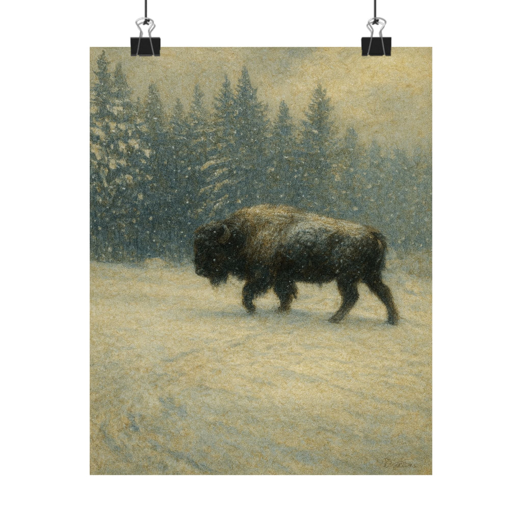 Wildlife Print - Yellowstone Bison