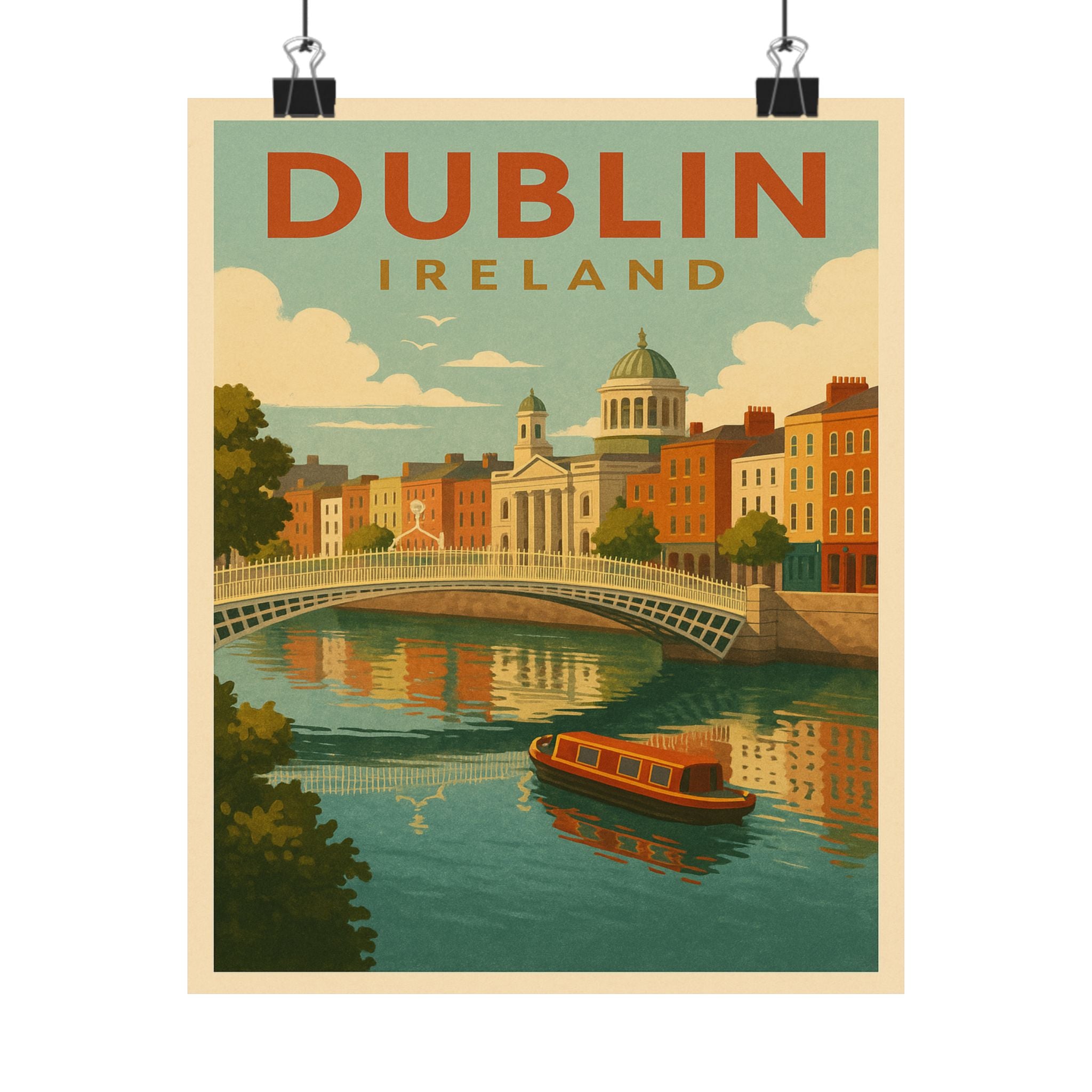 Cityscape Print - Dublin Ireland