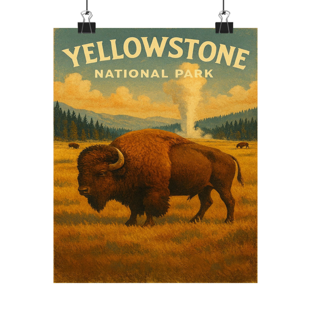 Vertical Print - Yellowstone National Park Bison
