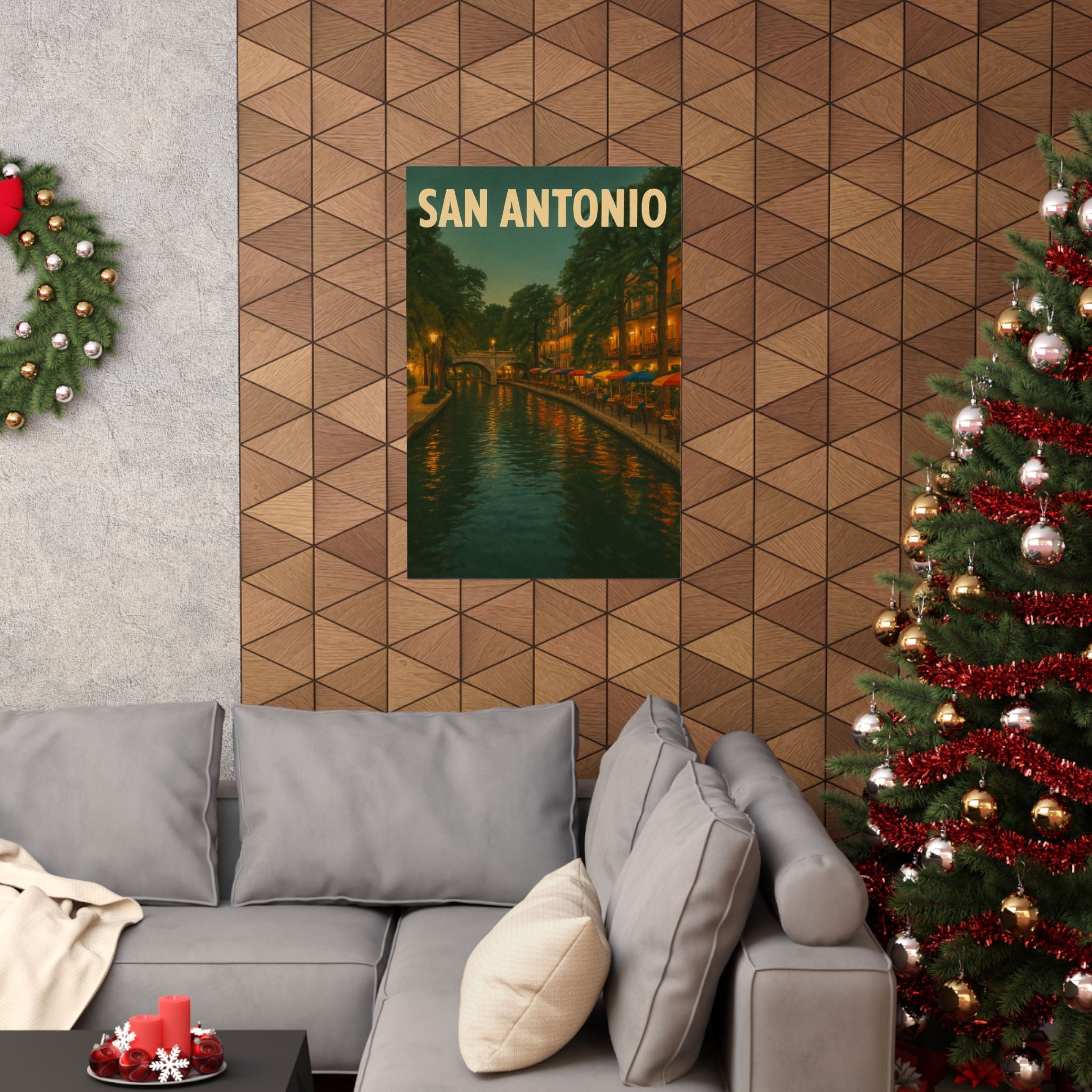 Cityscape Print - San Antonio Riverwalk