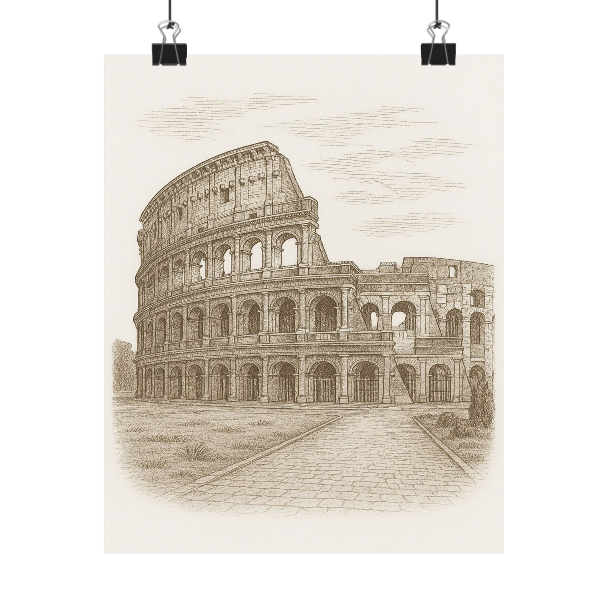 Cityscape Print - Roman Colosseum