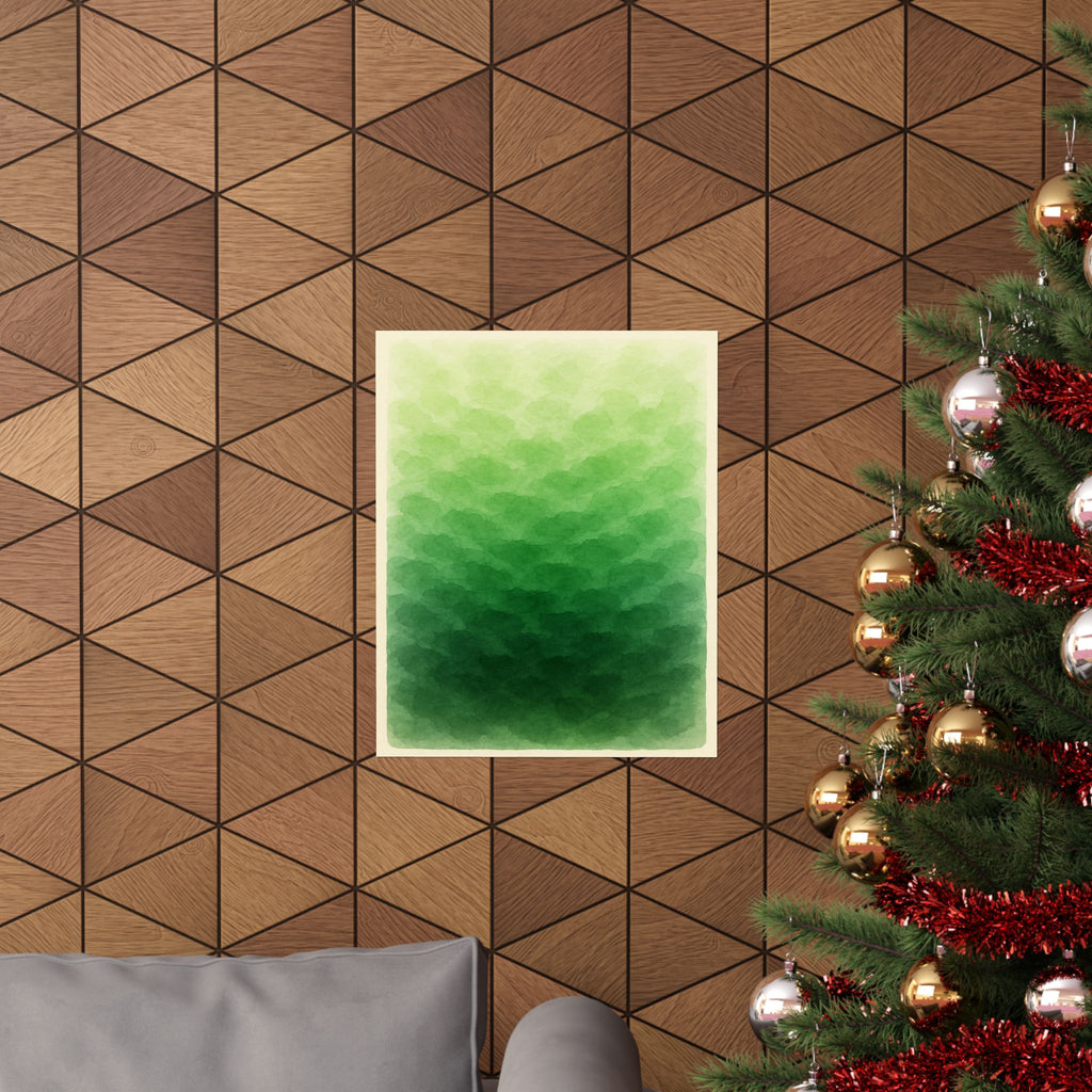 Abstract Print - Green Watercolor 2