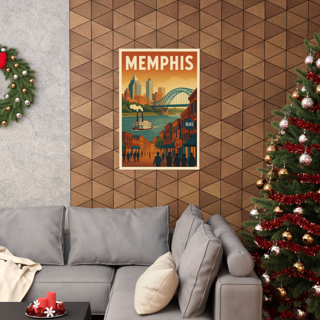 Cityscape Print - Memphis Riverboat