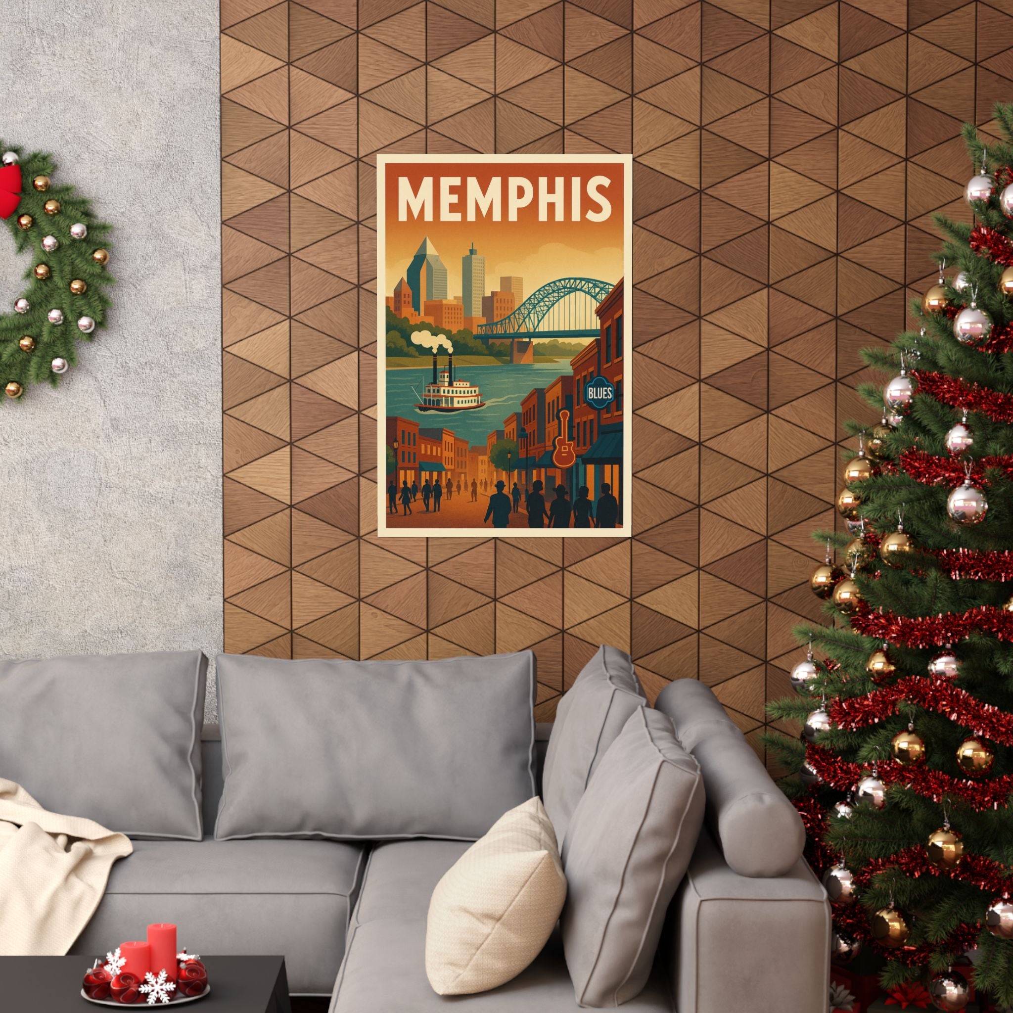 Cityscape Print - Memphis Riverboat