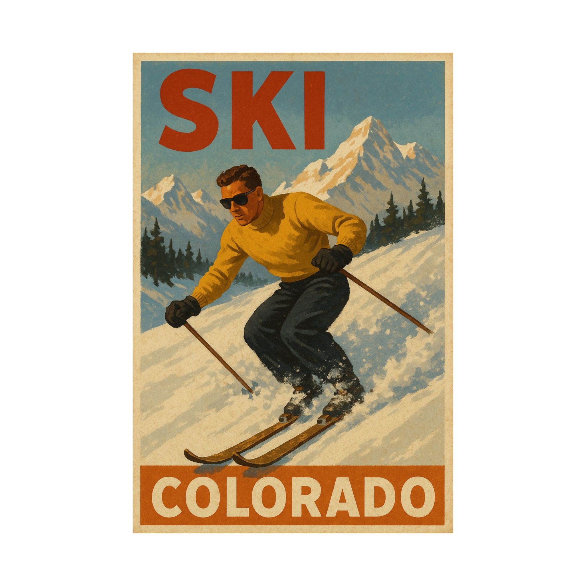 Cityscape Print - Ski Colorado