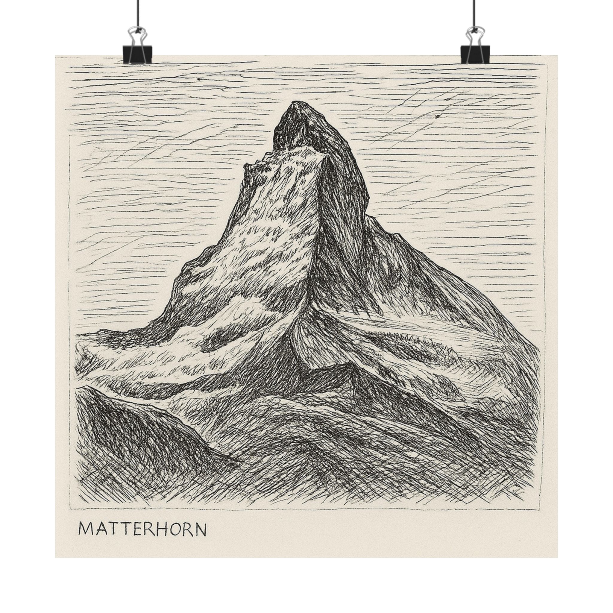 Nature Print - Matterhorn Sketch