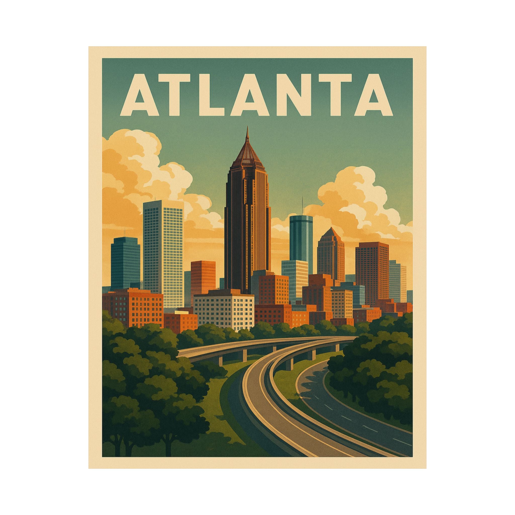 Cityscape Print - Atlanta Georgia