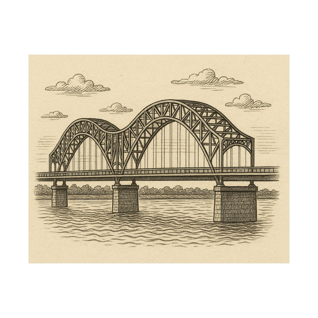 Cityscape Print - Memphis Bridge