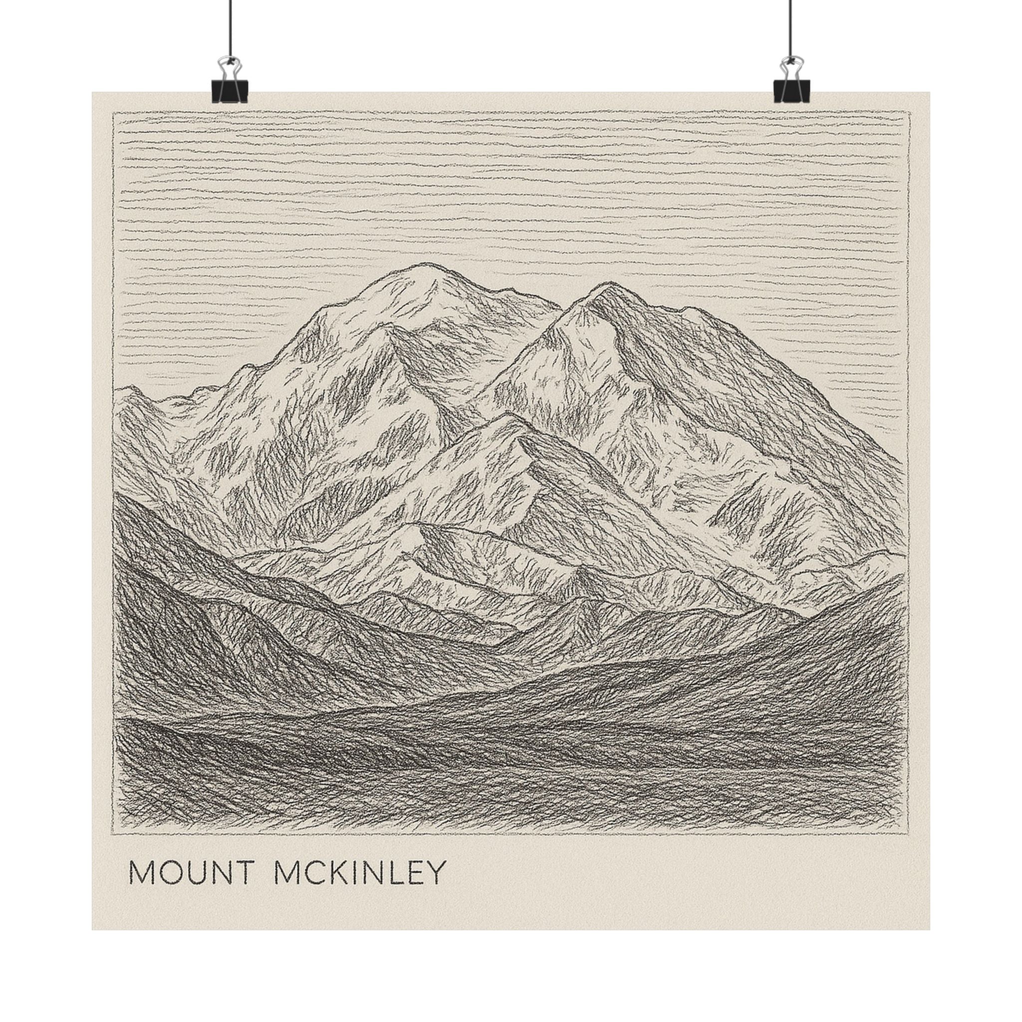 Nature Print - Mount Mckinley Sketch