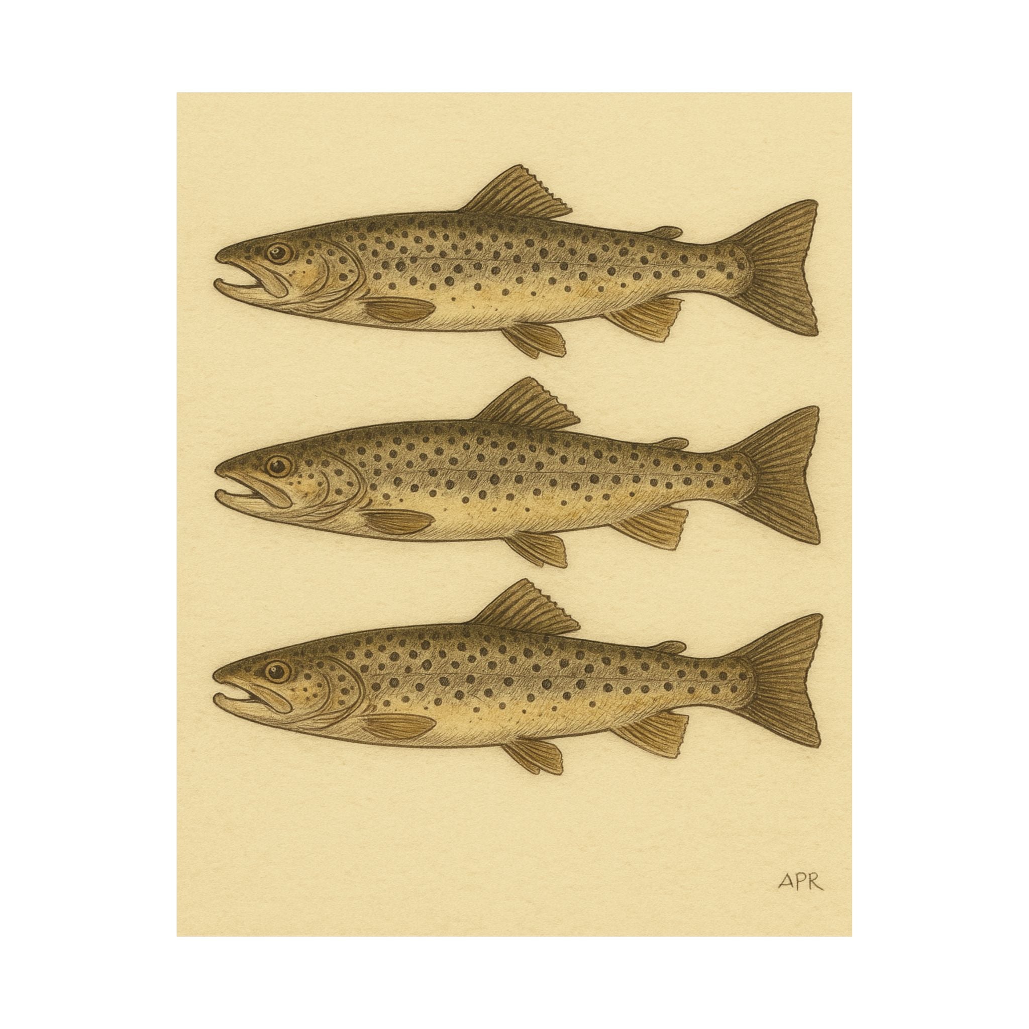 Wildlife Print - Triple Trout