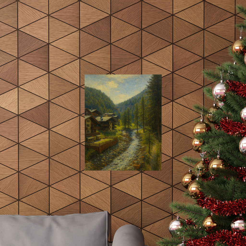 Nature Print - Zermatt Mountainside