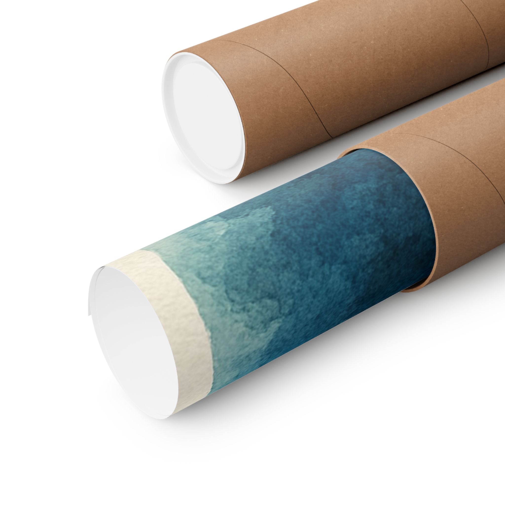 Abstract Print - Blue Green Watercolor 3