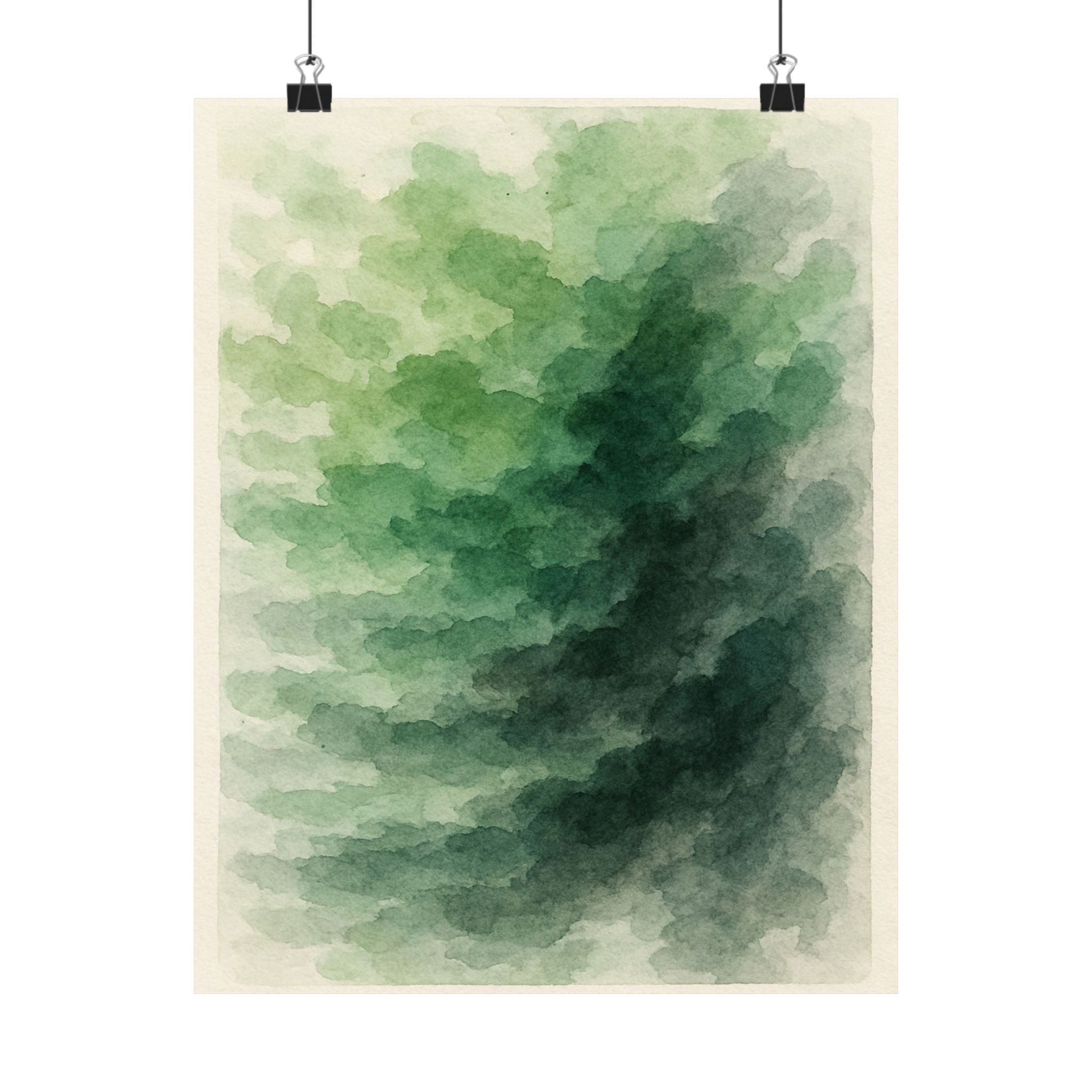 Abstract Art - Green Watercolor 3