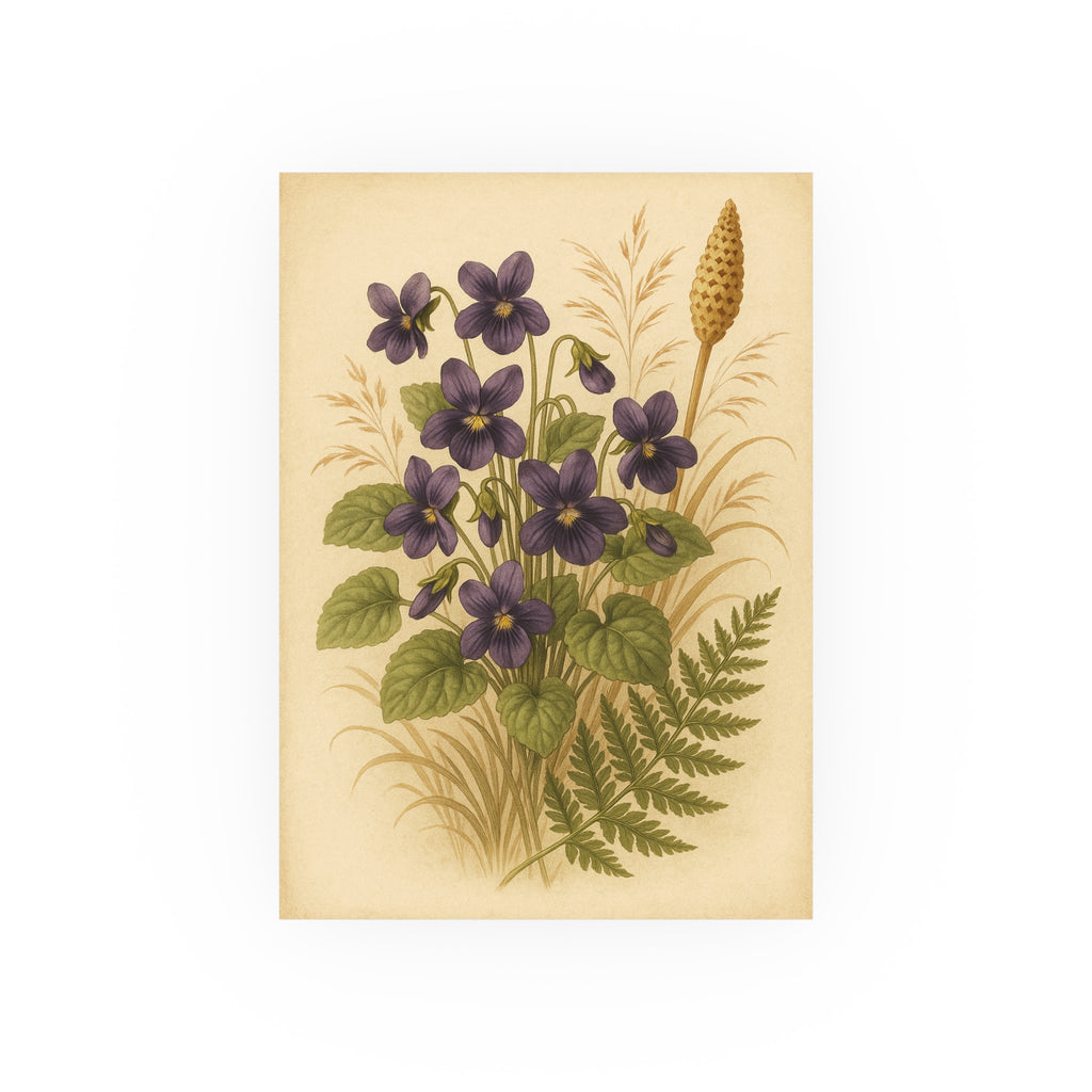 Nature Print - Violet Flowers