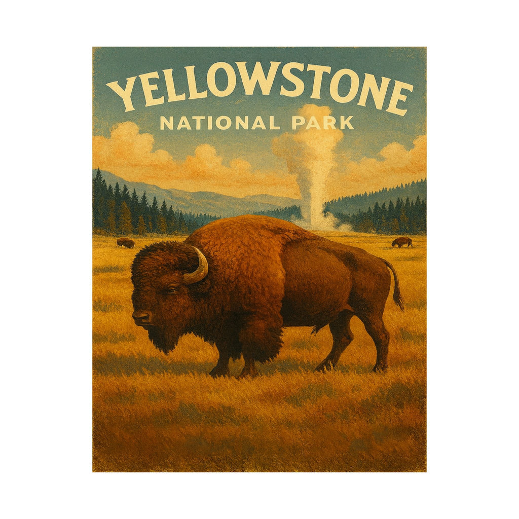 Vertical Print - Yellowstone National Park Bison
