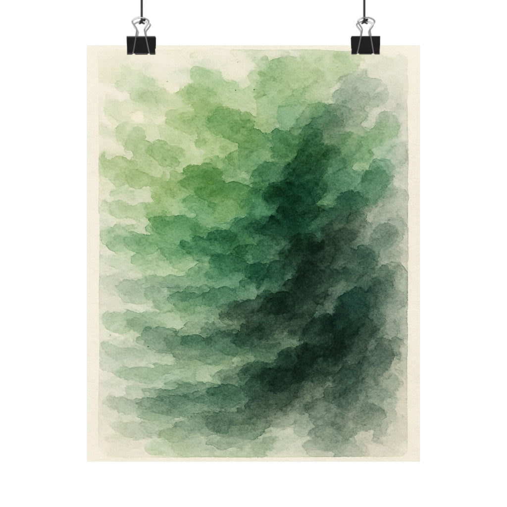 Abstract Art - Green Watercolor 3