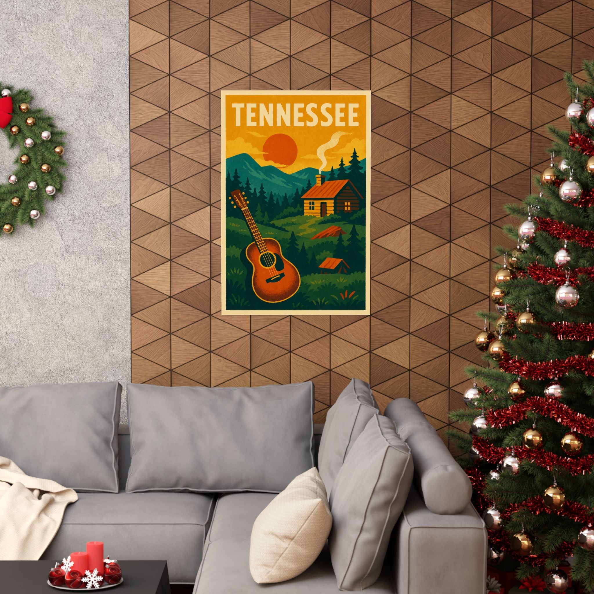 Cityscape Print - Tennessee Hillside