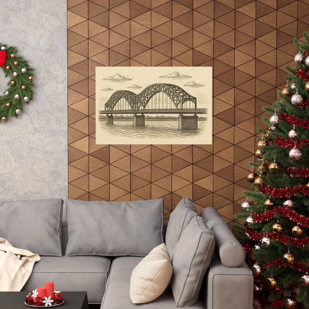 Cityscape Print - Memphis Bridge
