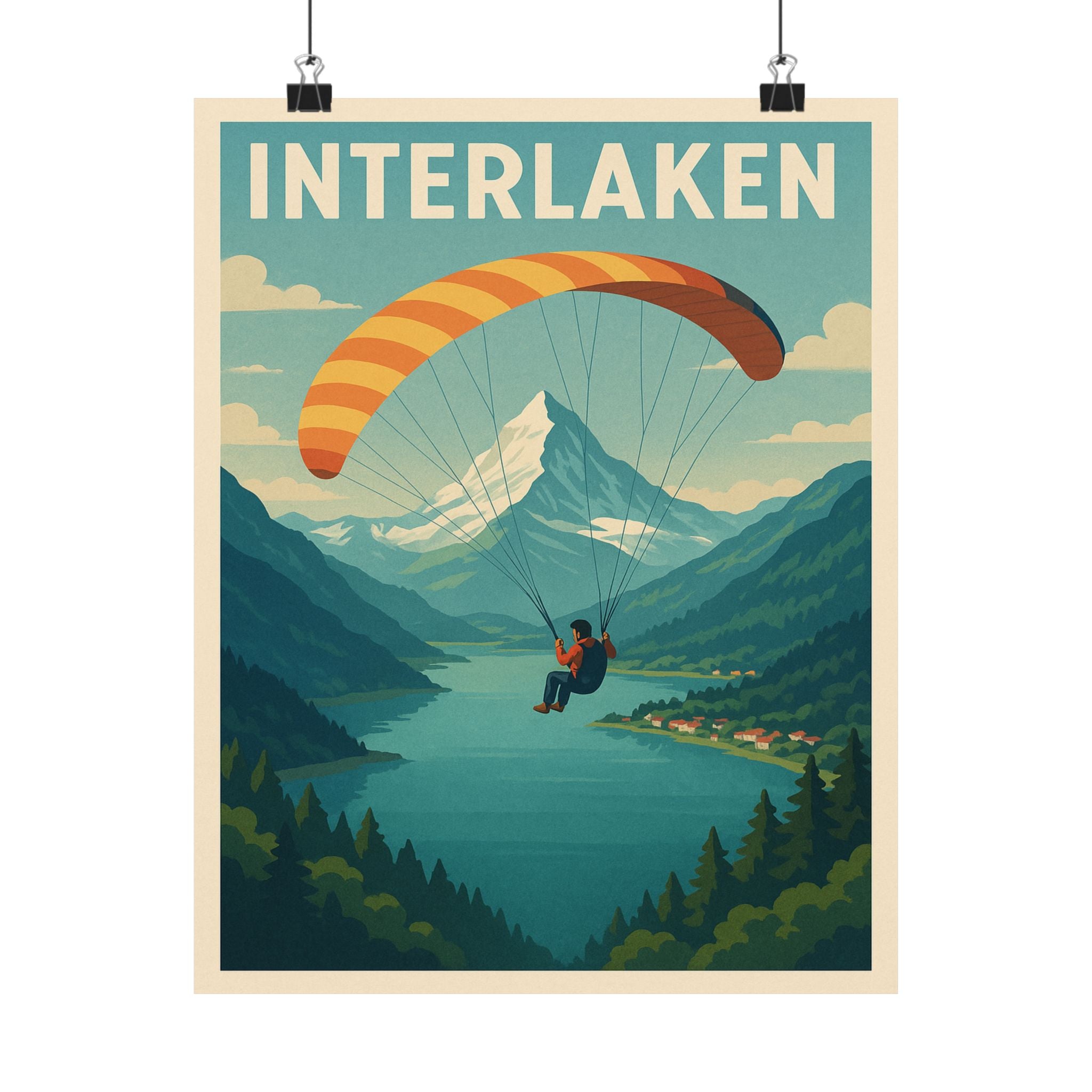 Cityscape Print - Interlaken Switzerland