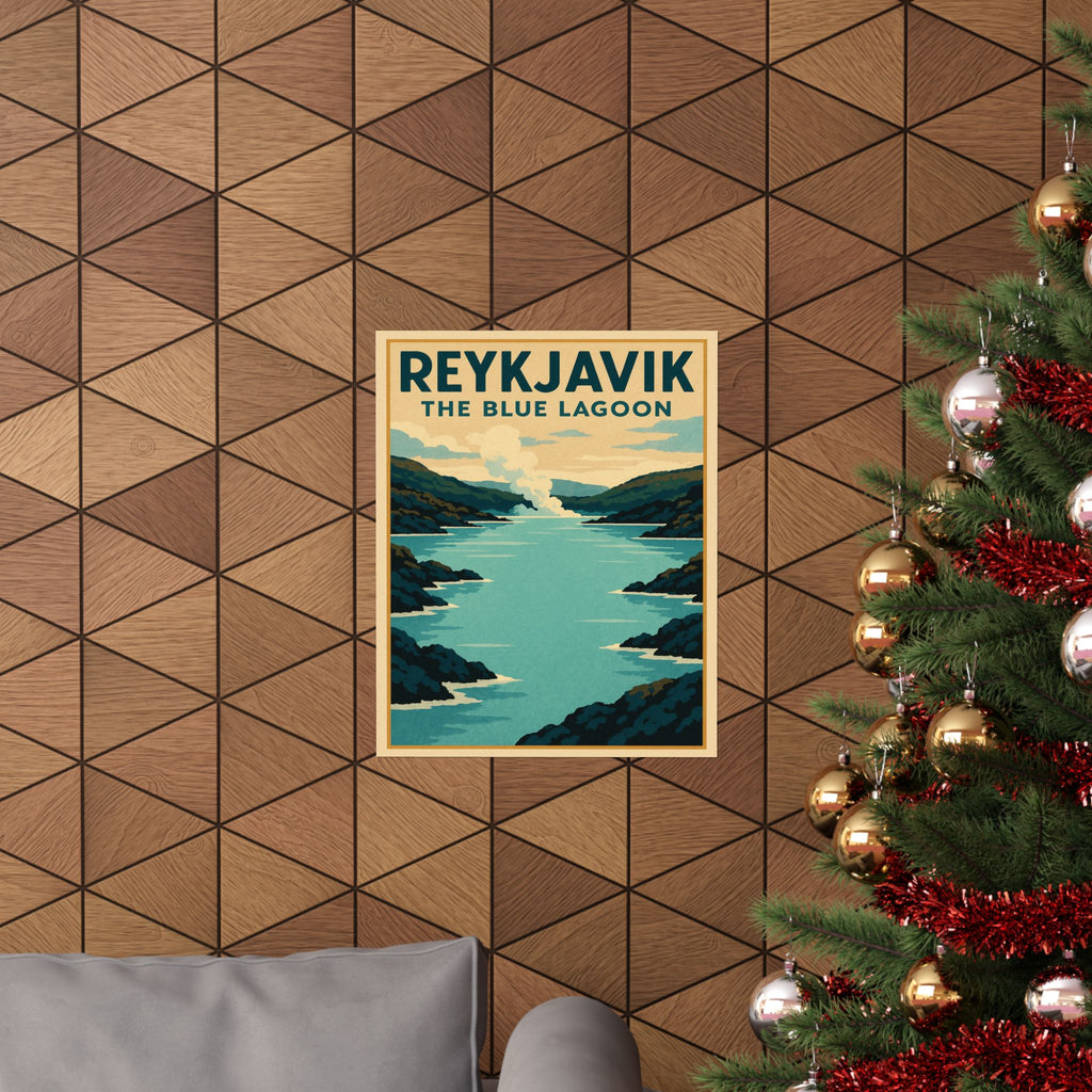 Cityscape Print - Reykjavik Blue Lagoon