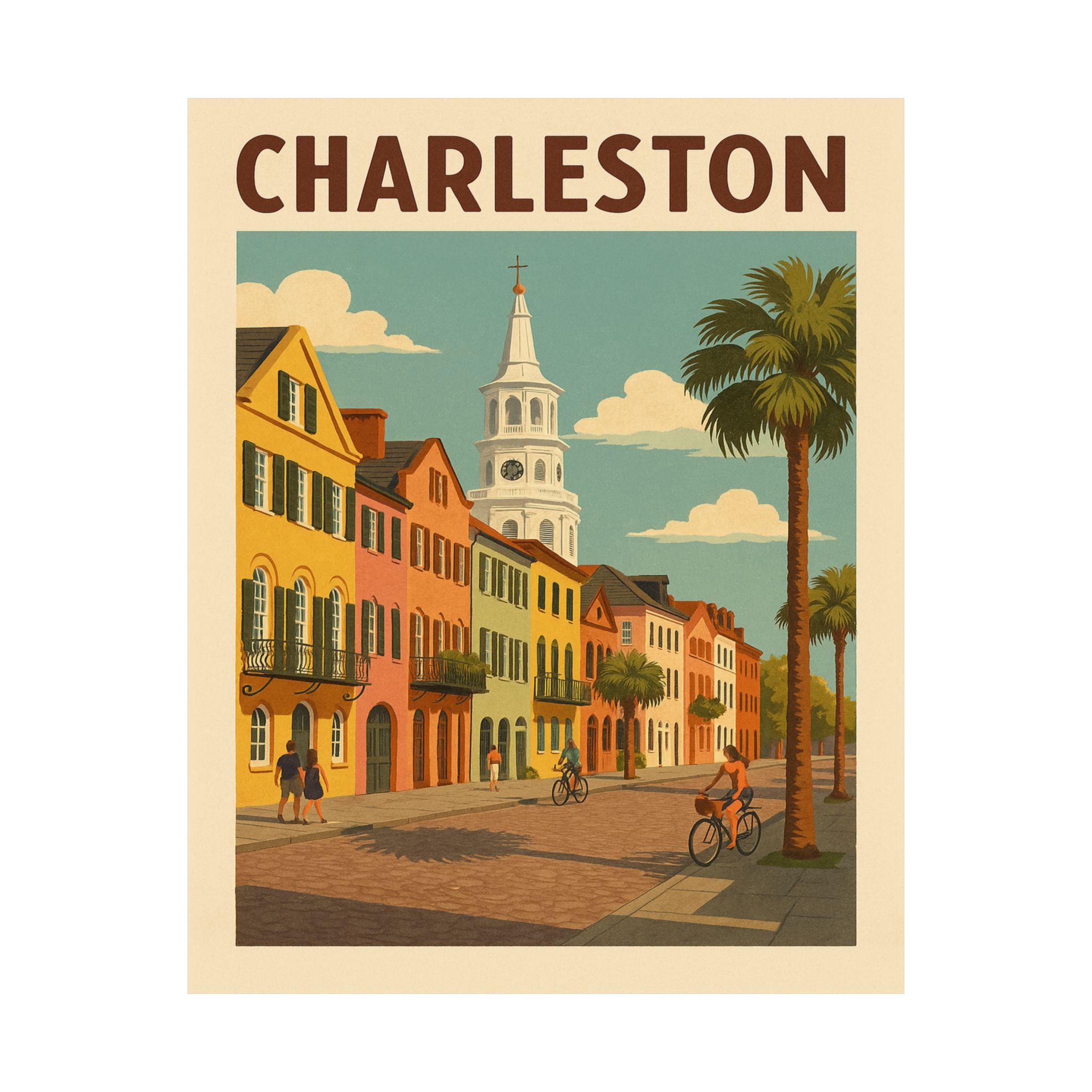 Cityscape Print - Charleston South Carolina