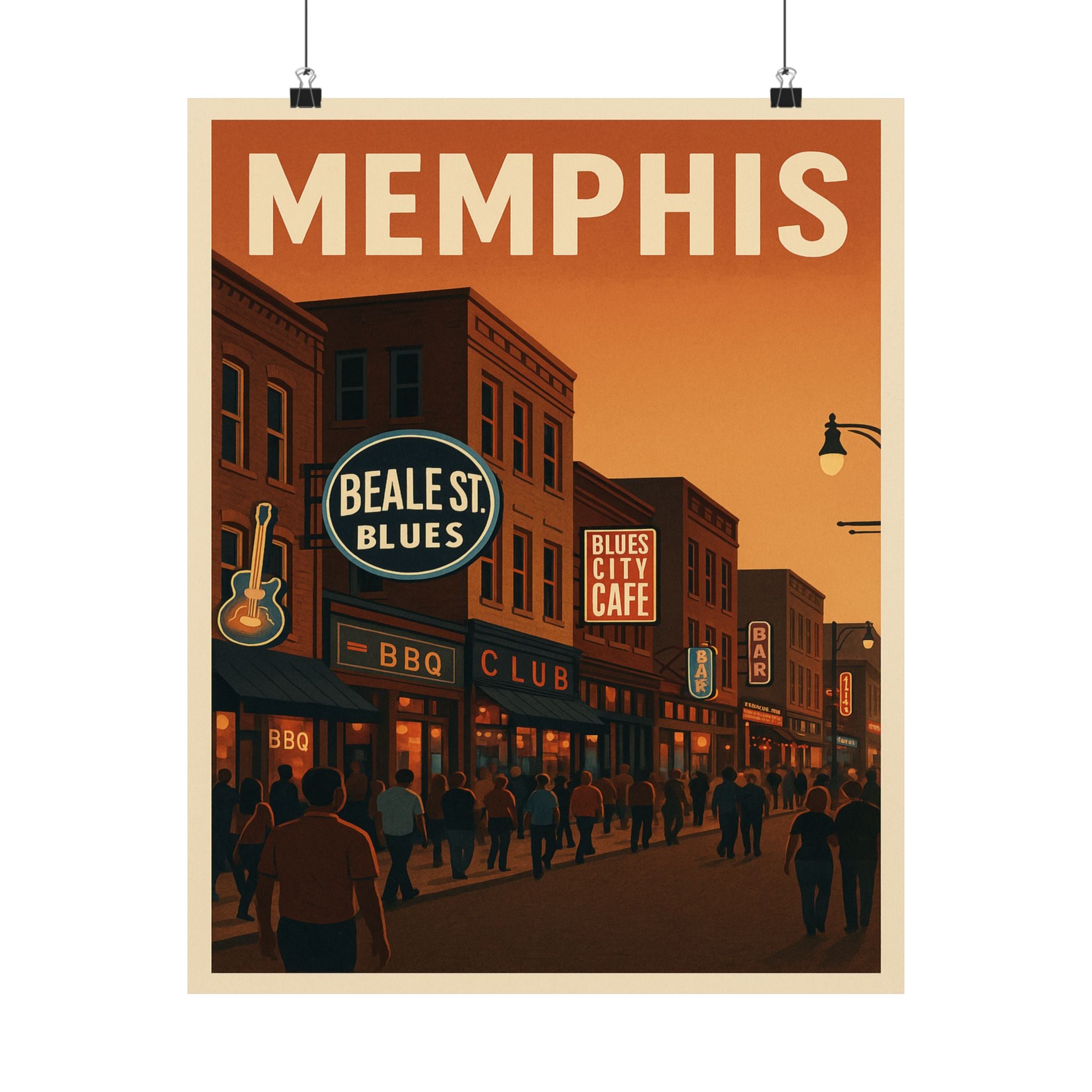 Cityscape Print - Memphis Beale Street