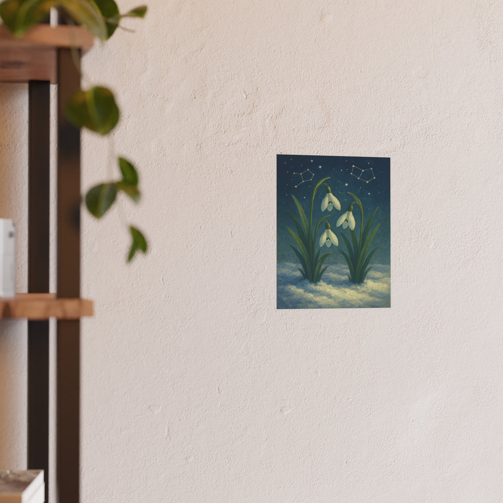 Nature Print - Snowdrop Flowers