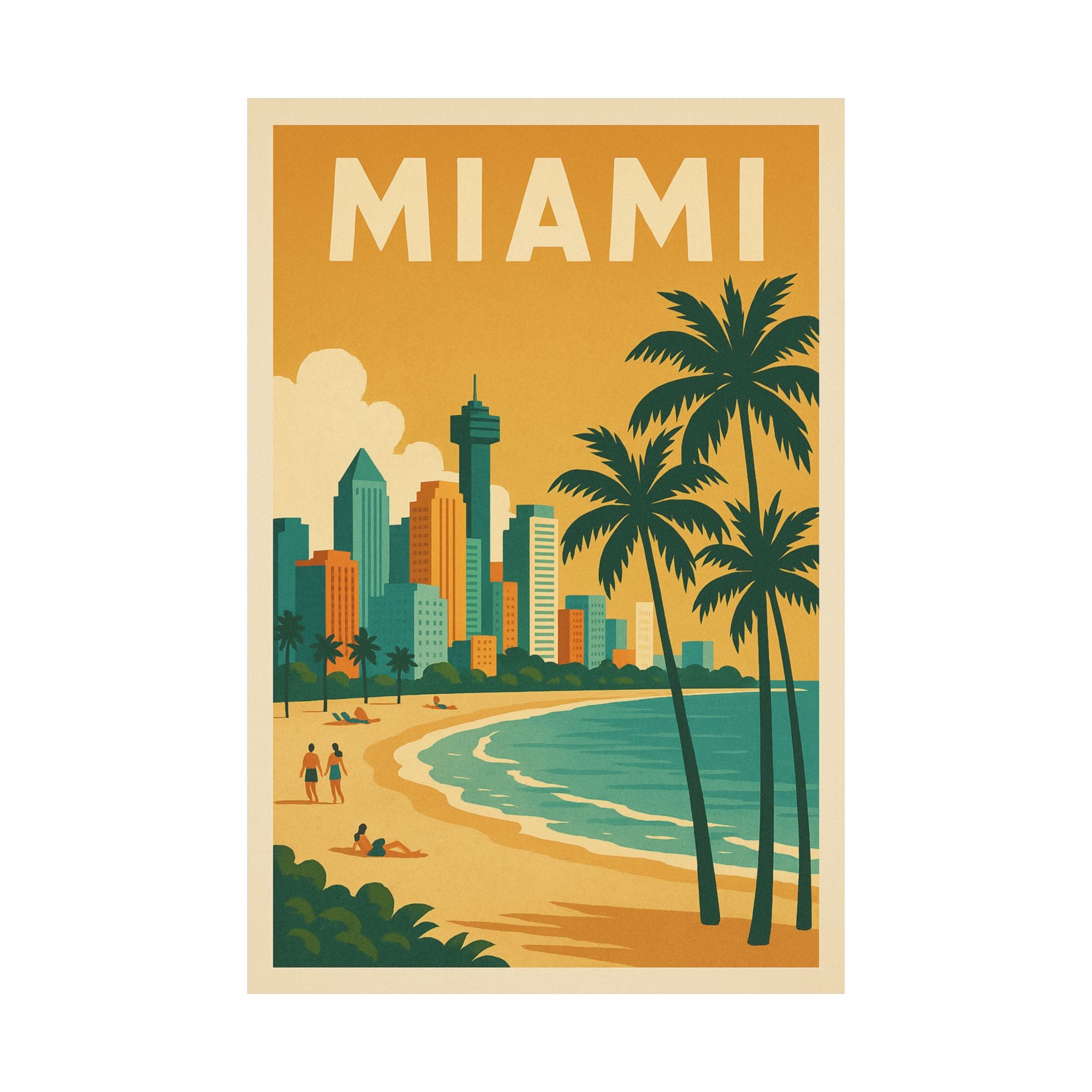 Cityscape Print - Miami Florida