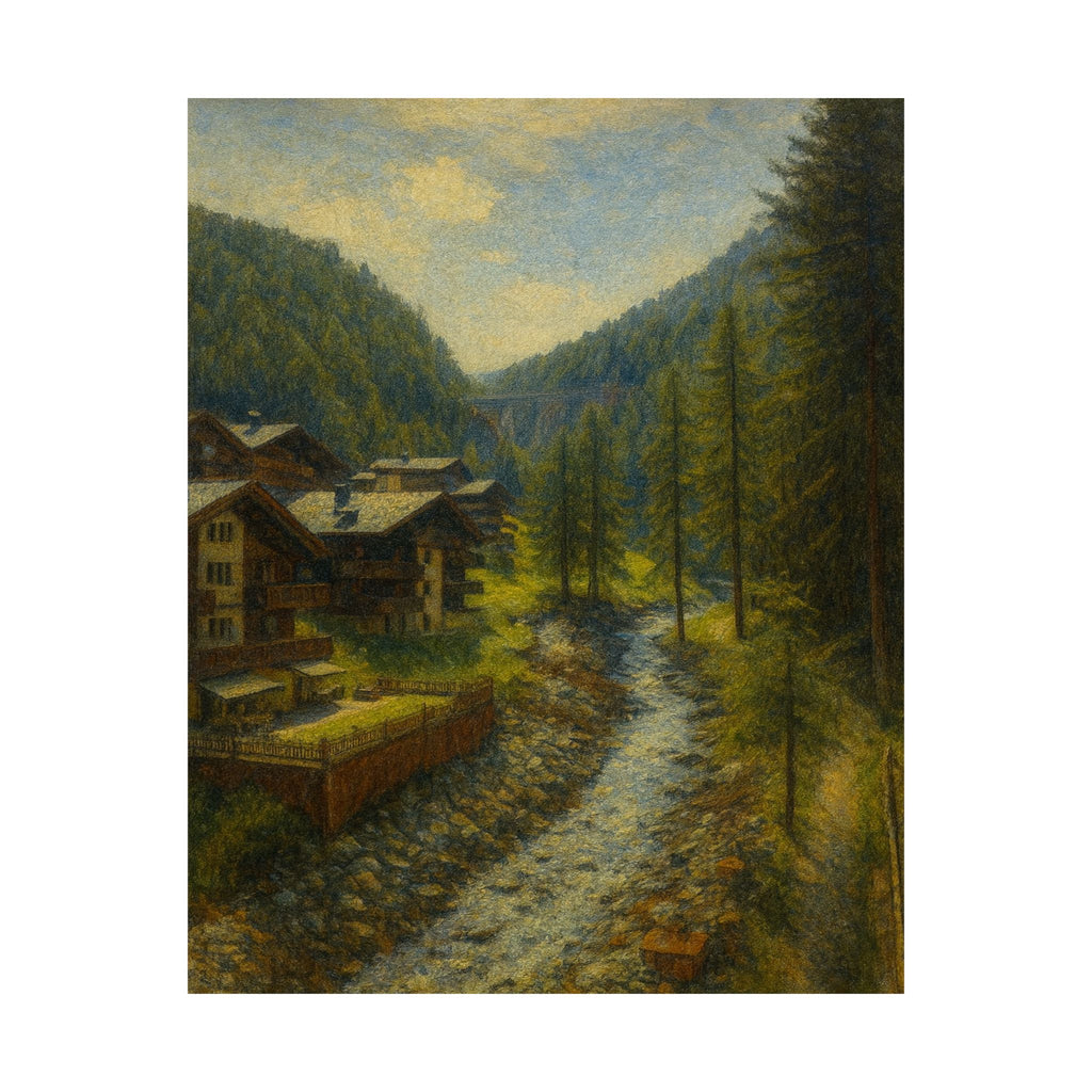 Nature Print - Zermatt Mountainside