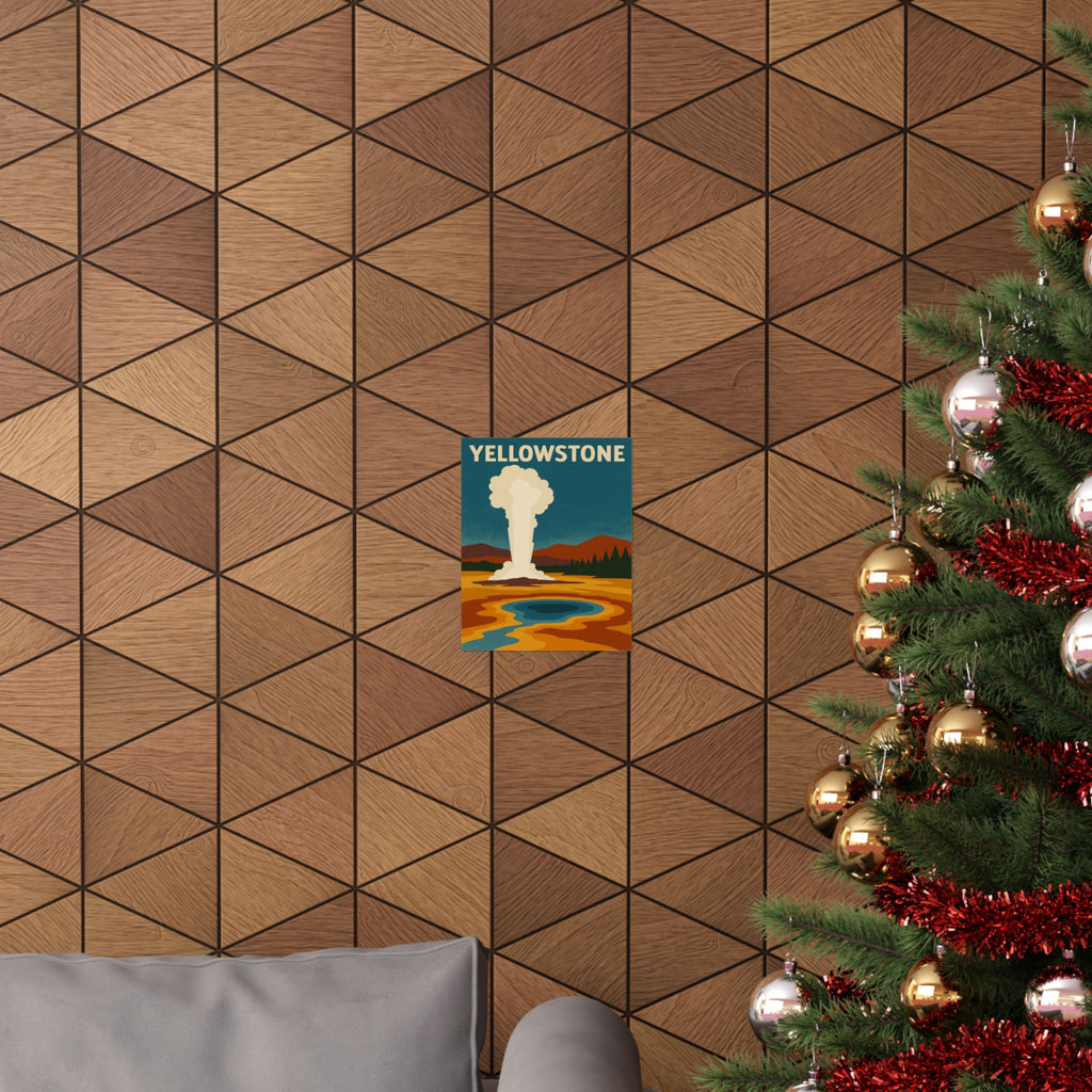 Vertical Print - Yellowstone National Park Prismatic Lake/Old Faithful