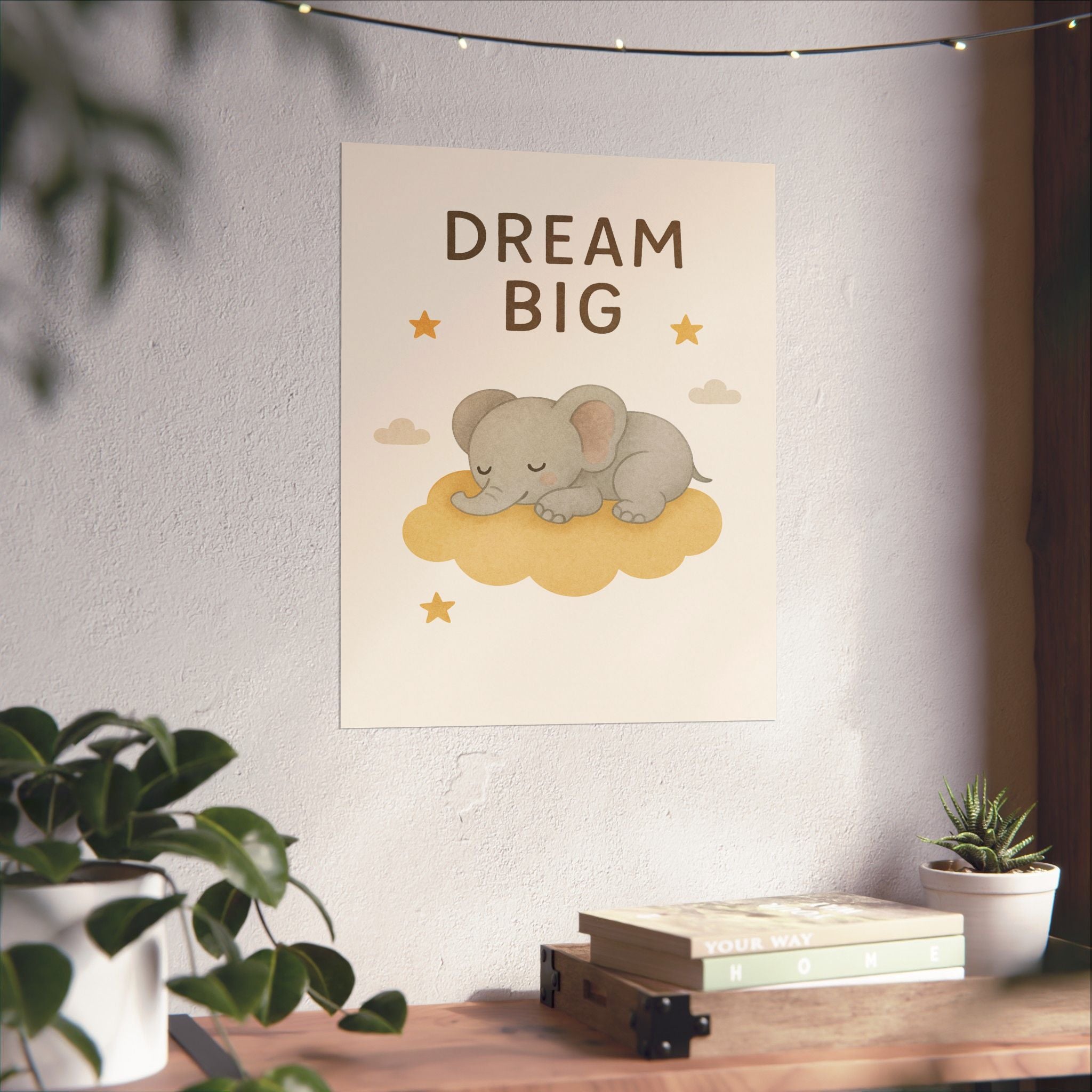 Children’s Print - Dream Big Baby Elephant