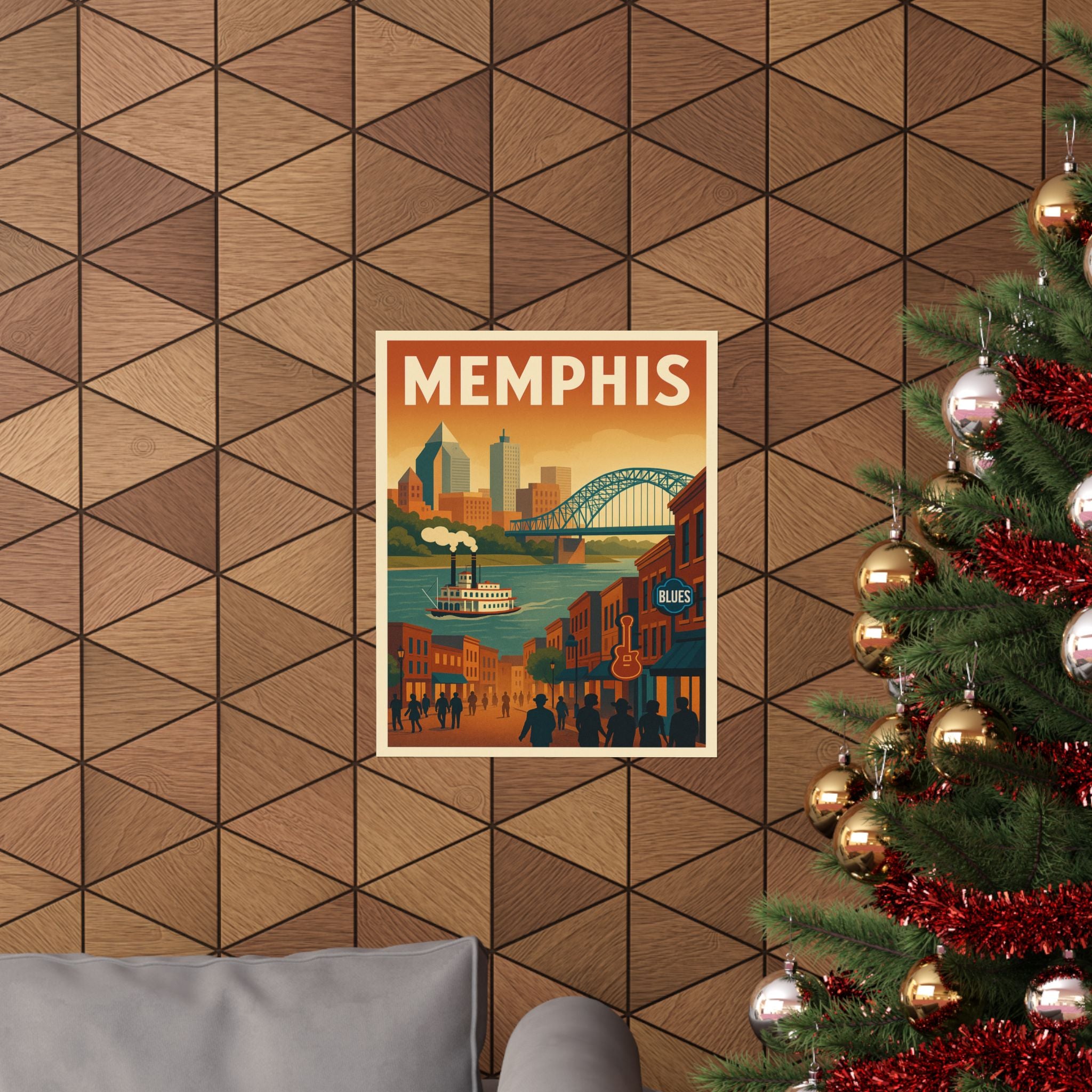 Cityscape Print - Memphis Riverboat