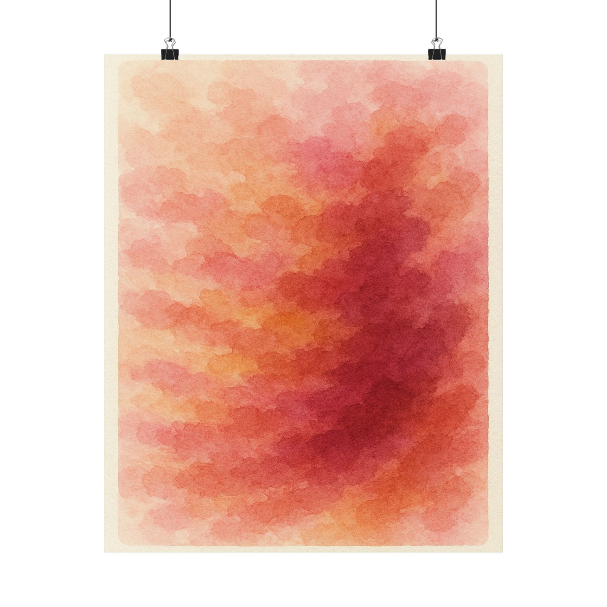 Abstract Print - Pink Watercolor 3